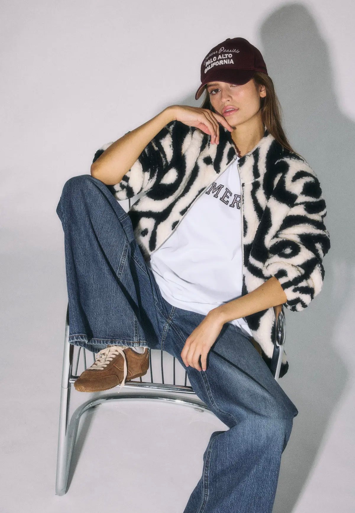 Noisy May - Luca Check Soft Fleece Black - Jacket | Women-Image