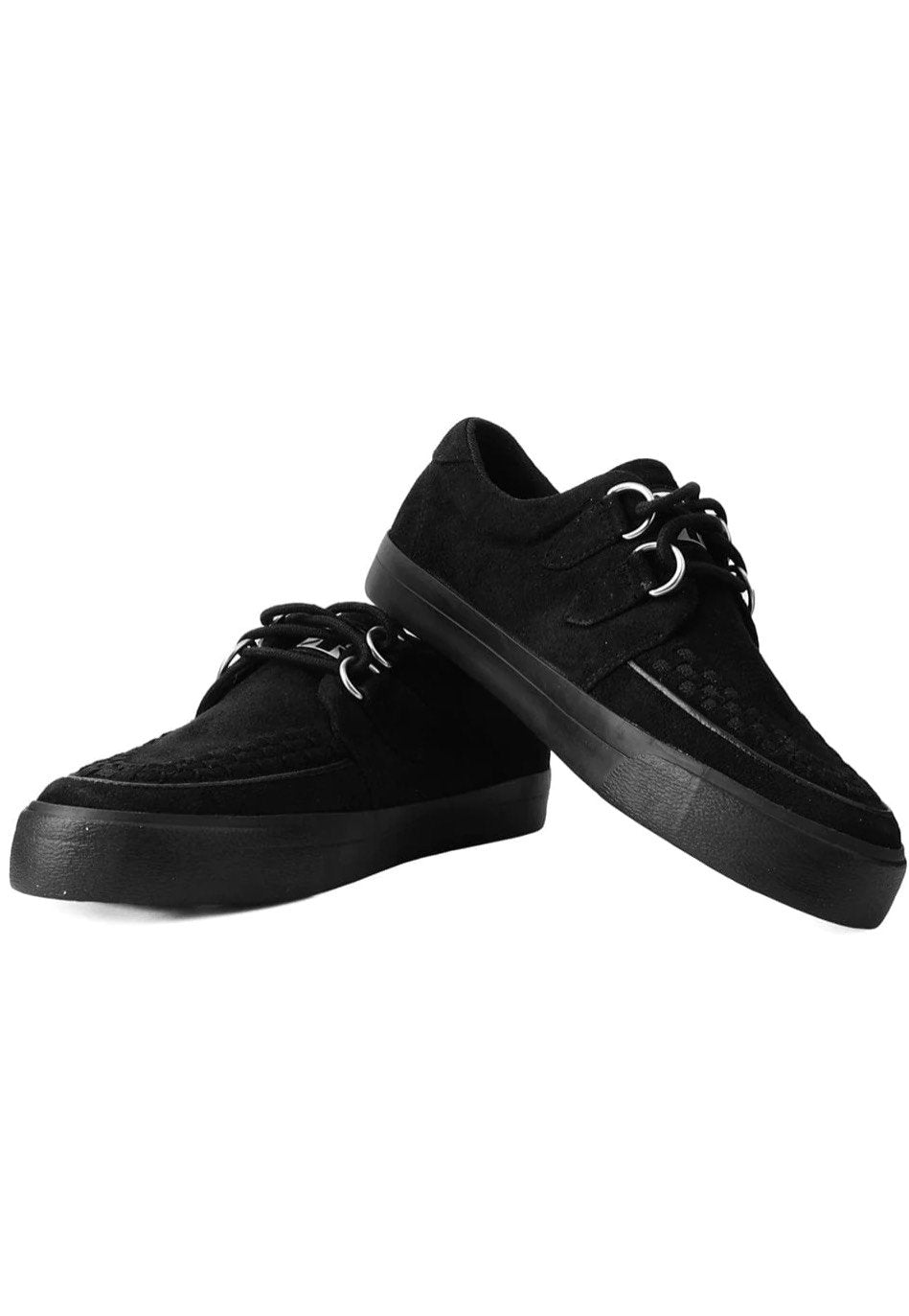 T.U.K. - Creeper Sneaker Black Faux Suede - Shoes