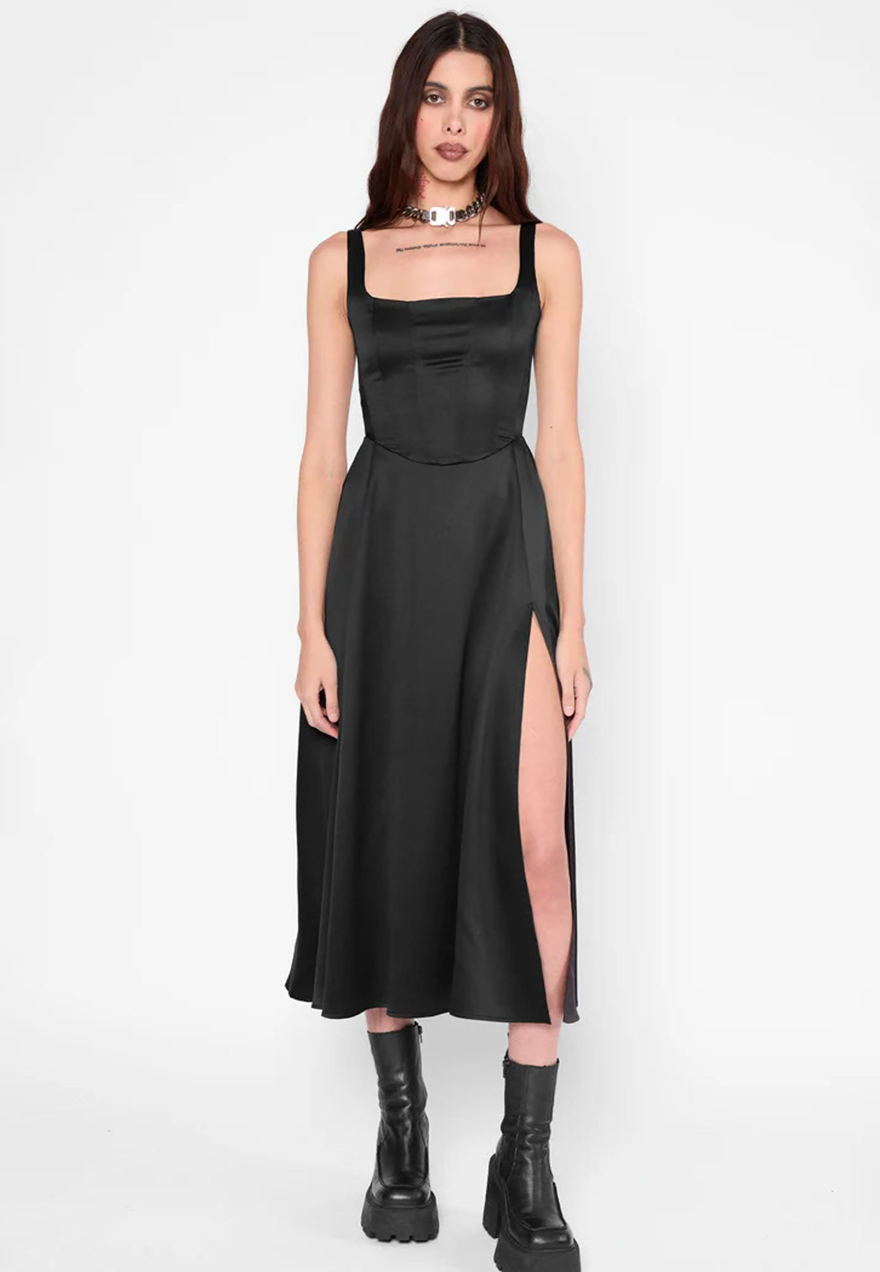 Mary Wyatt - Alyx Satin Corset Midi - Dress