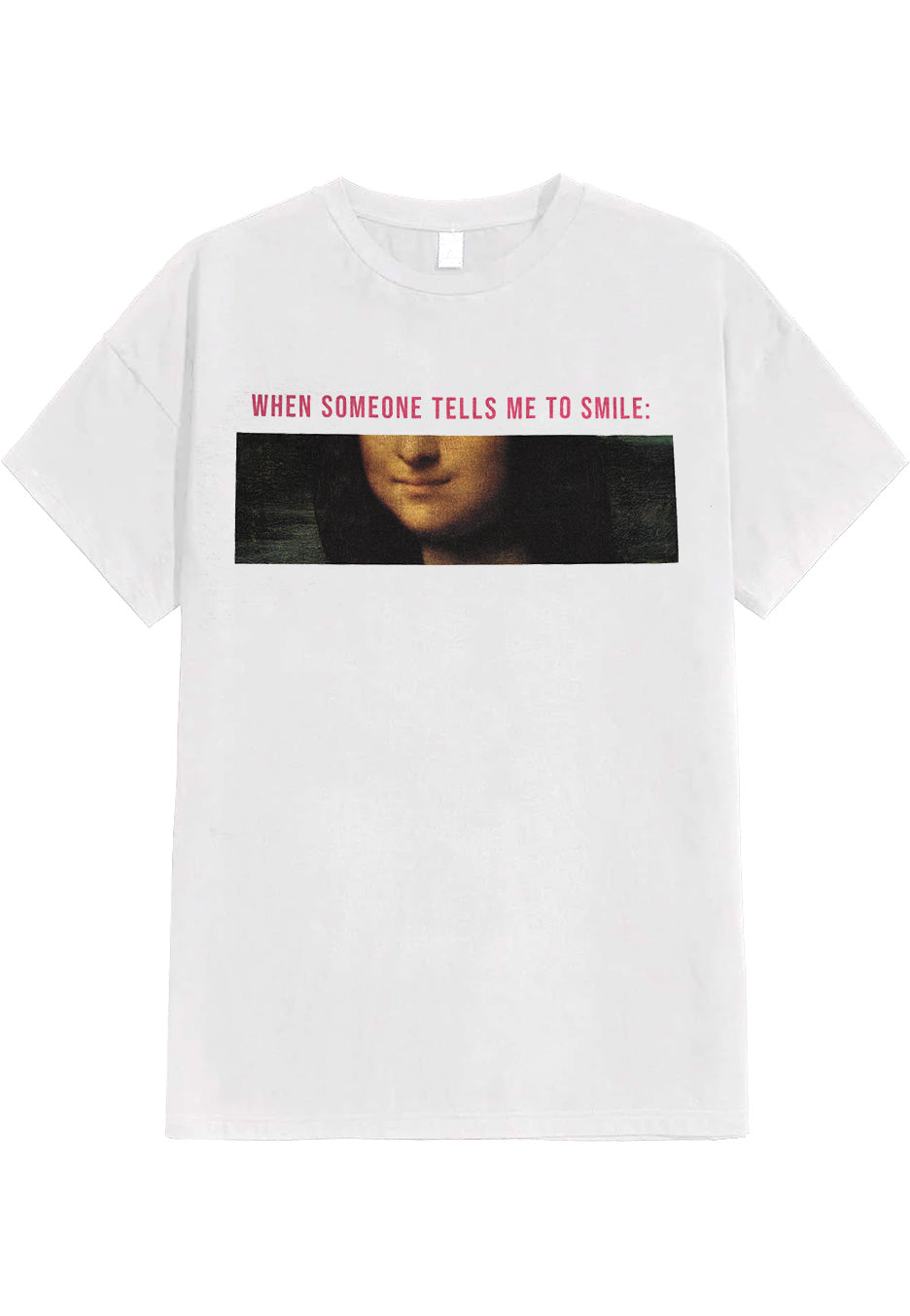 Art - Da Vinci Smile Mona White - T-Shirt | Neutral-Image