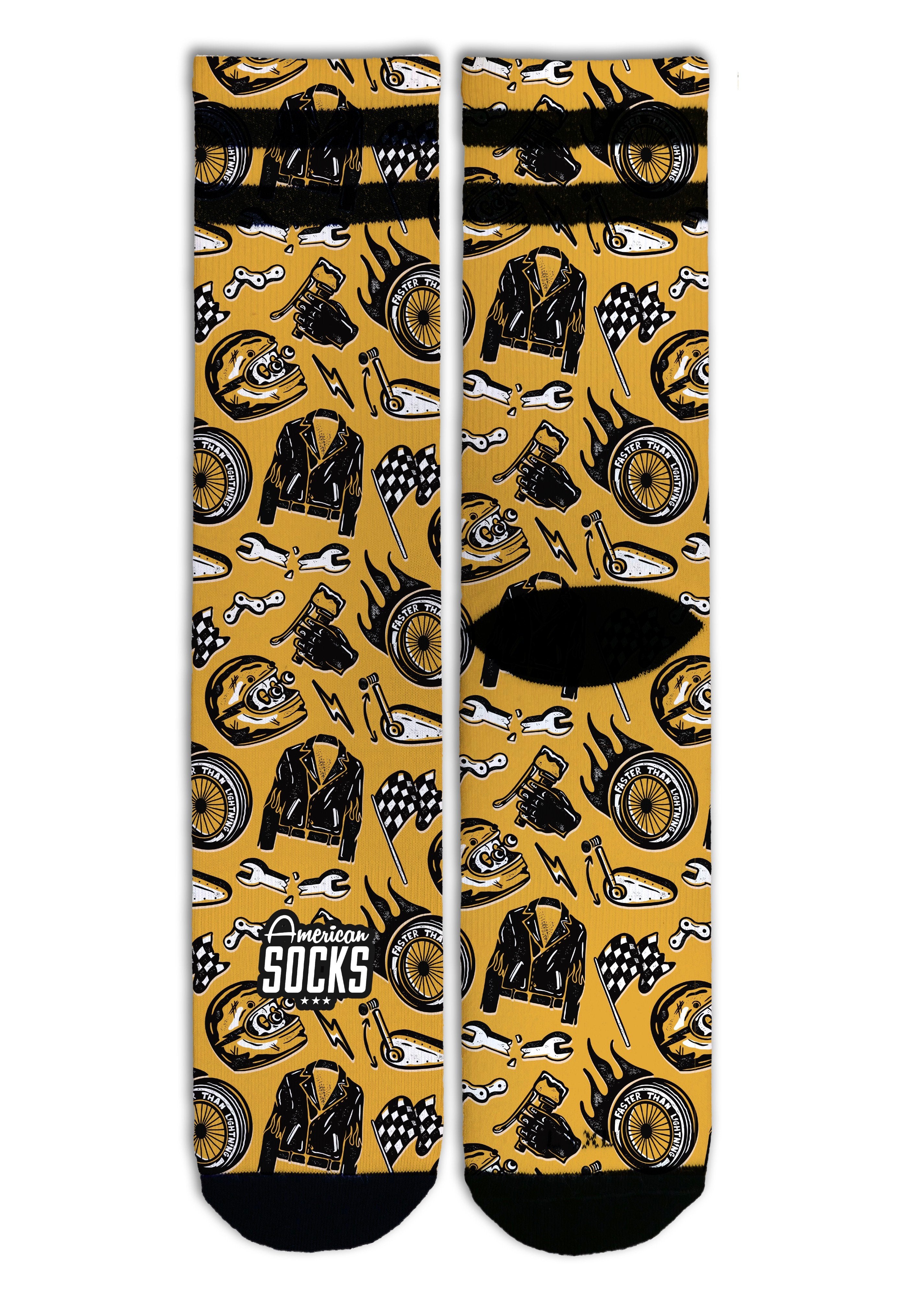 American Socks - Cafe Racer Mid High Yellow - Socks