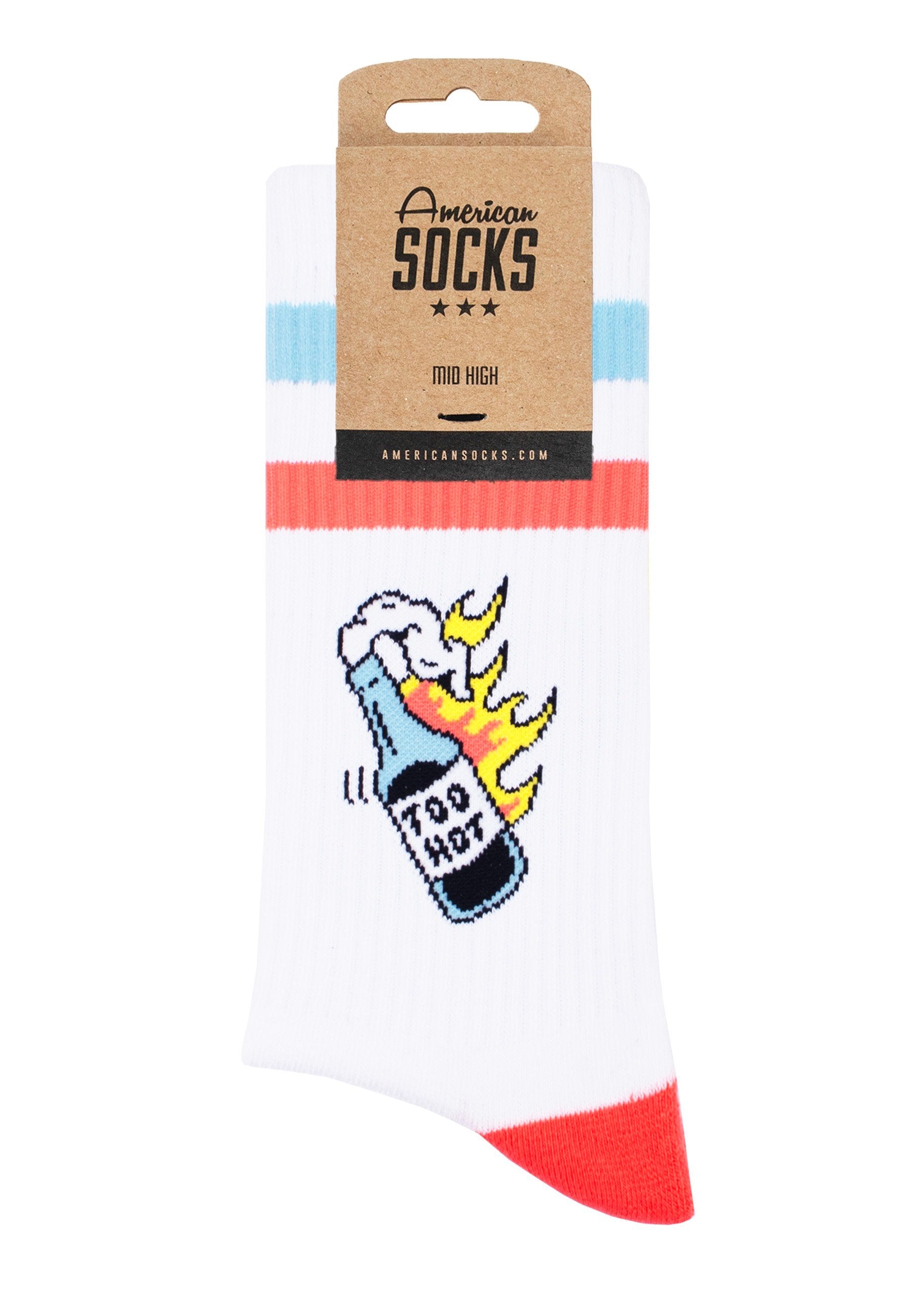 American Socks - 2 Hot 4 You Mid High White - Socks