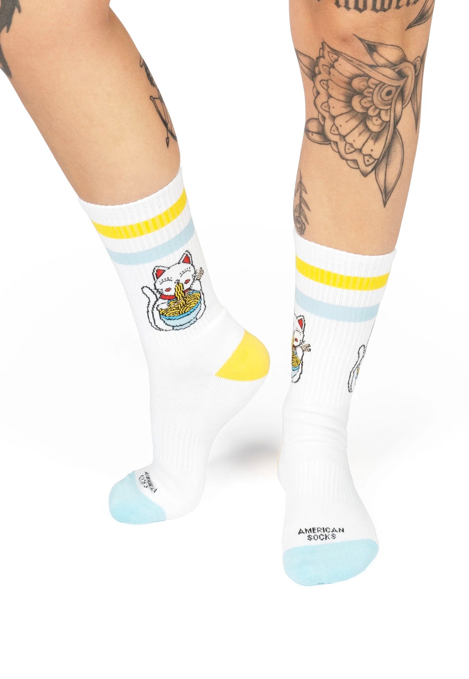 American Socks - Neko Mid High White - Socks