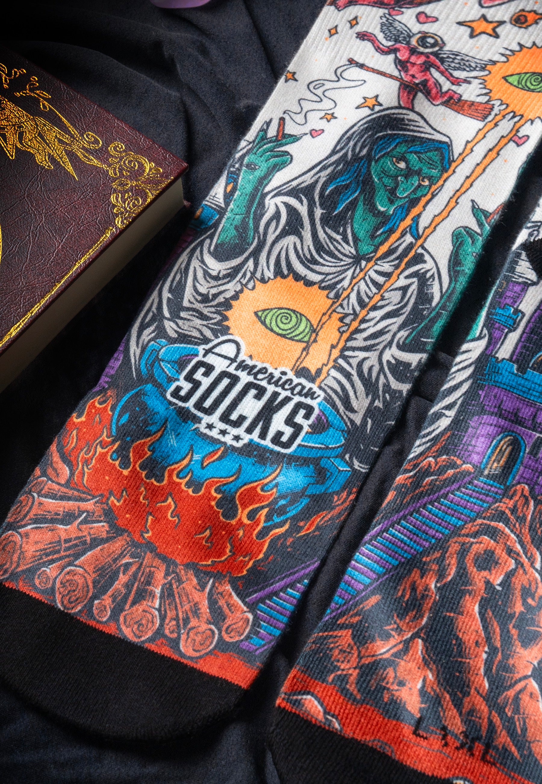 American Socks - Black Magic Mid High Multi - Socks | Neutral-Image