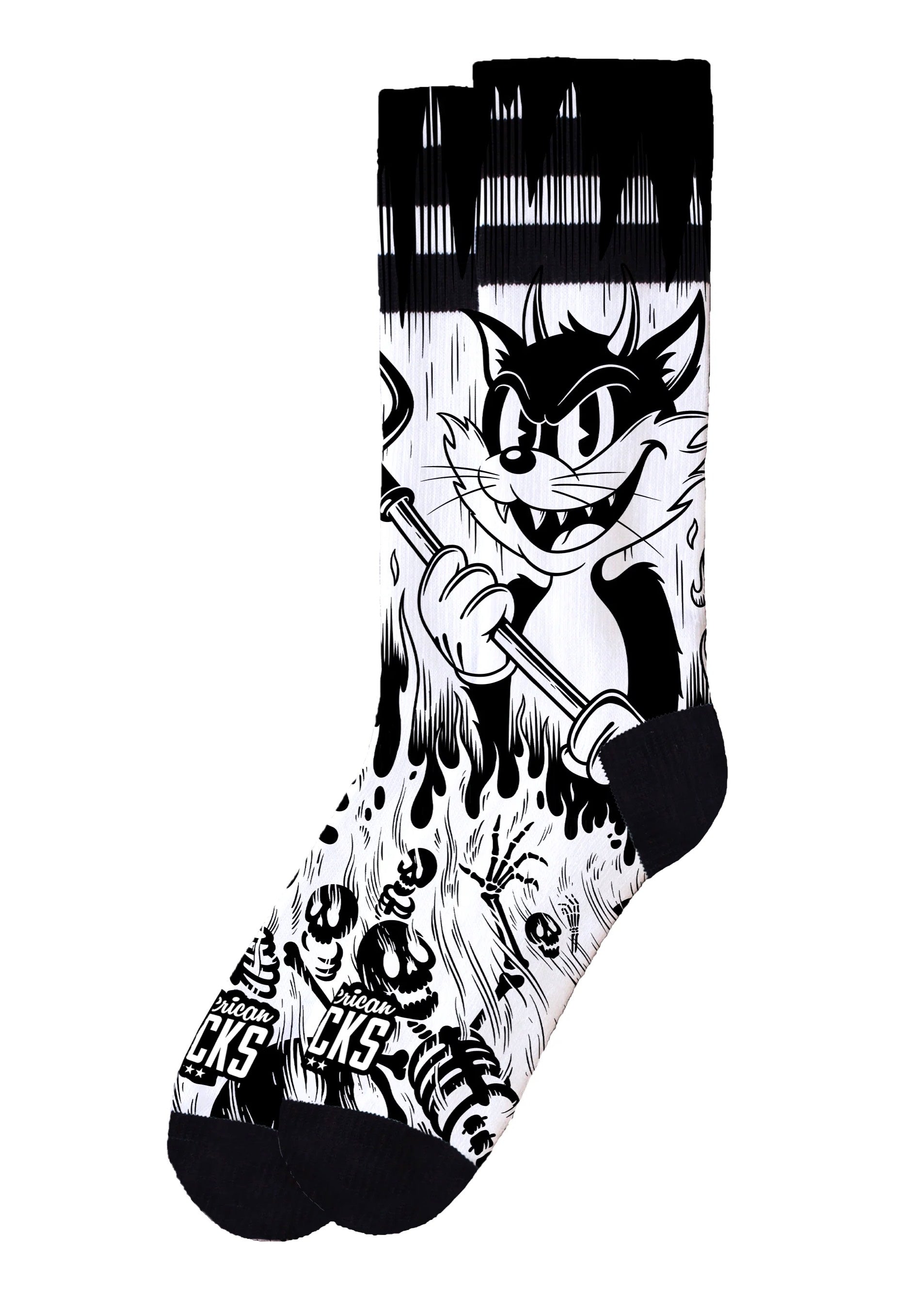 American Socks - Evil Cat Mid High  - Socks | Neutral-Image