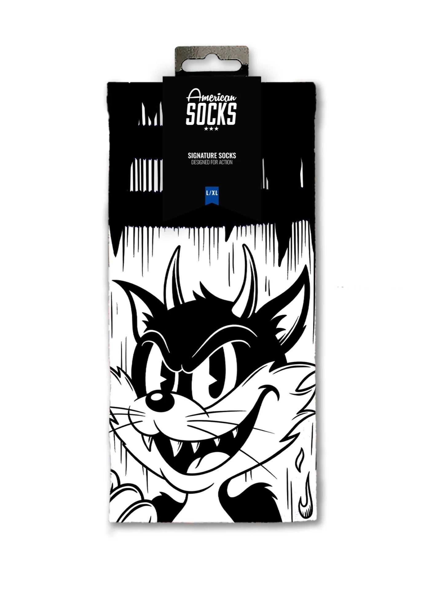 American Socks - Evil Cat Mid High  - Socks | Neutral-Image
