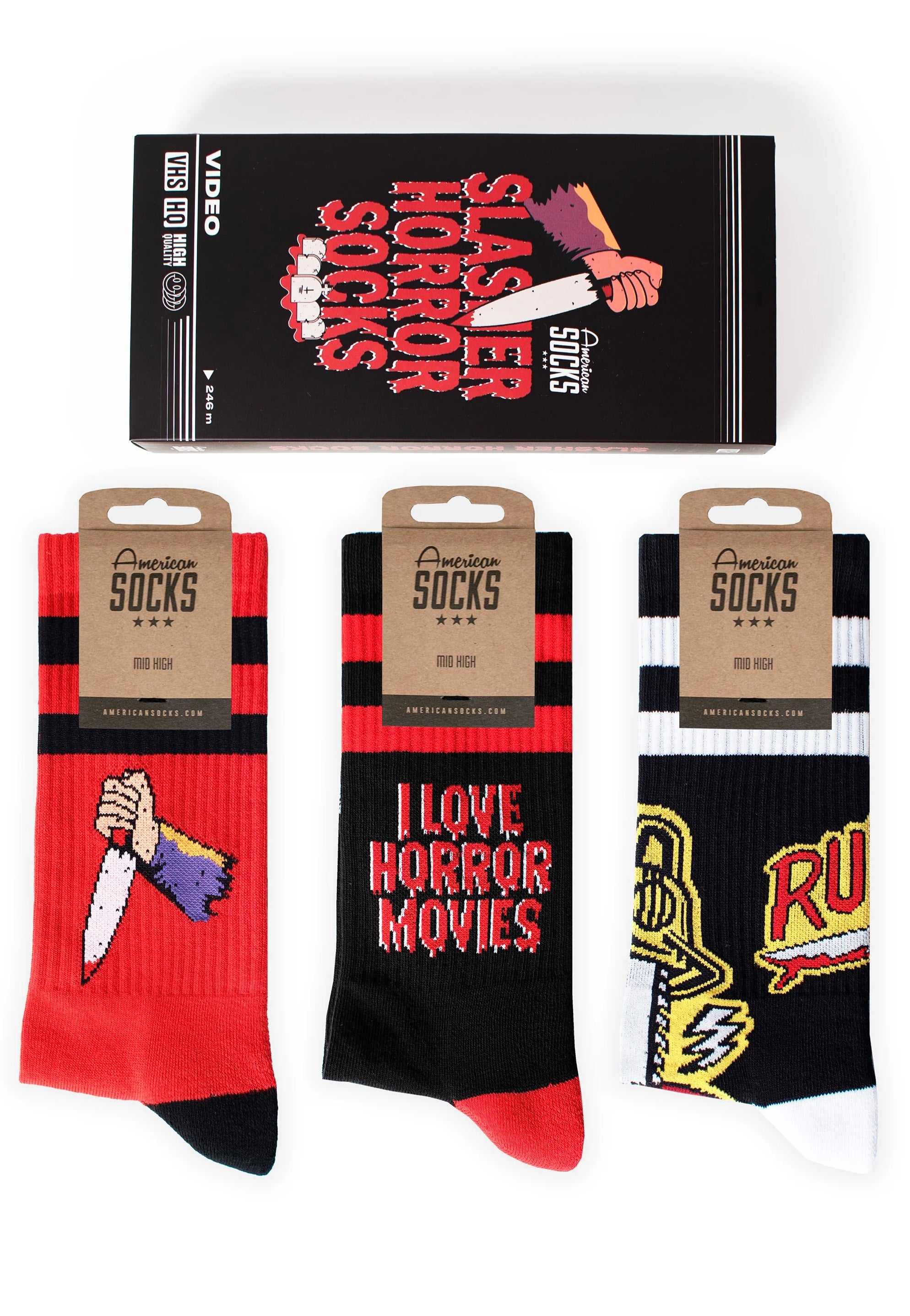 American Socks - Slasher VHS - Gift Box | Neutral-Image