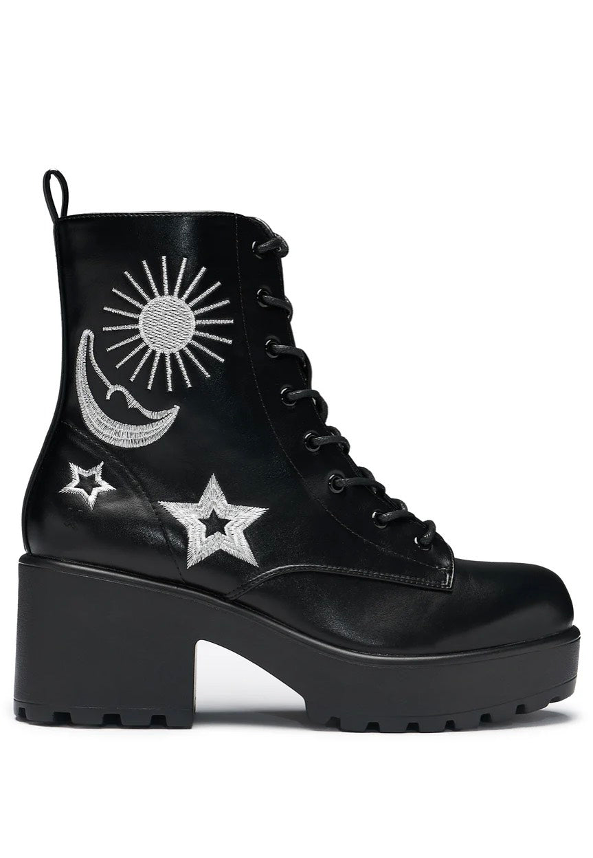 Koi Footwear - Astro Silver Star & Moon Chunky - Girl Shoes | Women-Image