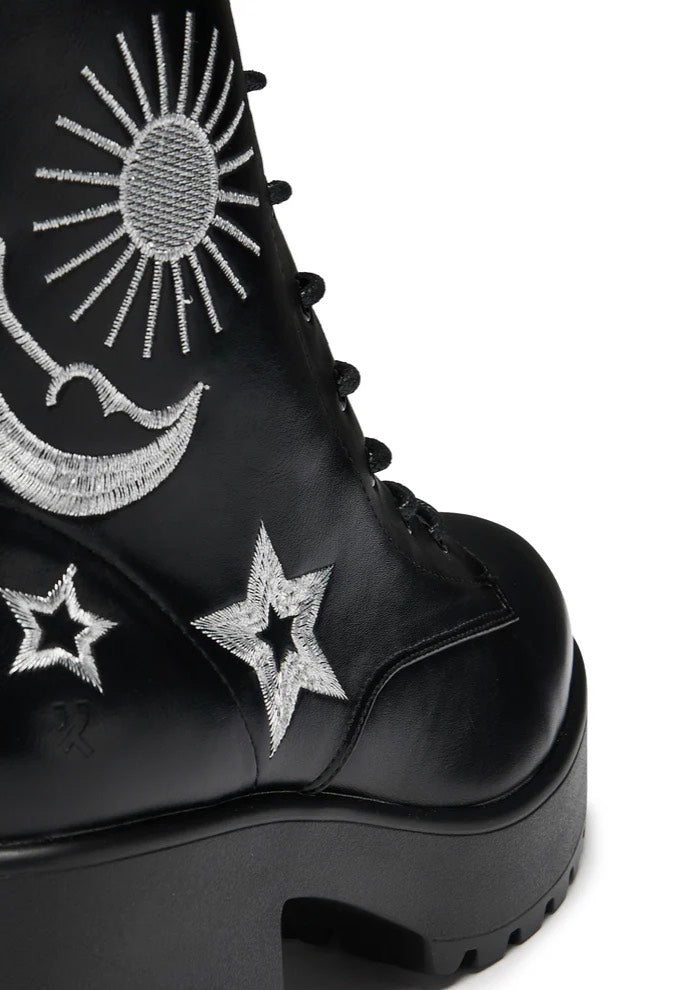 Koi Footwear - Astro Silver Star & Moon Chunky - Girl Shoes | Women-Image