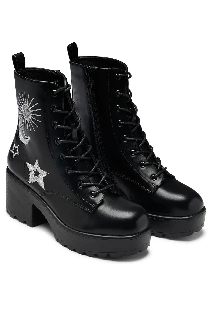 Koi Footwear - Astro Silver Star & Moon Chunky - Girl Shoes | Women-Image