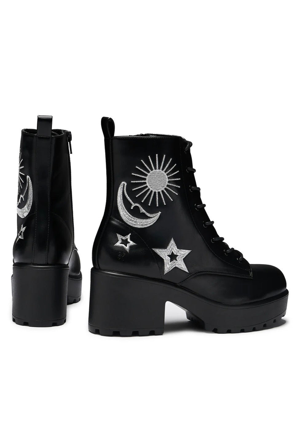 Koi Footwear - Astro Silver Star & Moon Chunky - Girl Shoes | Women-Image