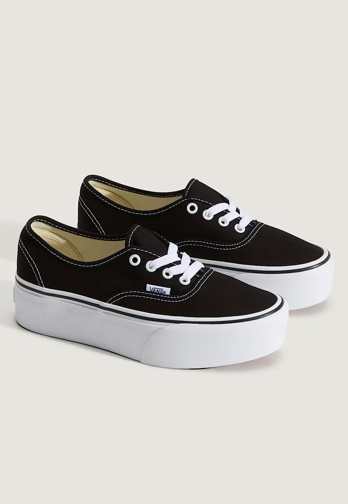 Vans Authentic Stackform Canvas Black/True White Zapatos