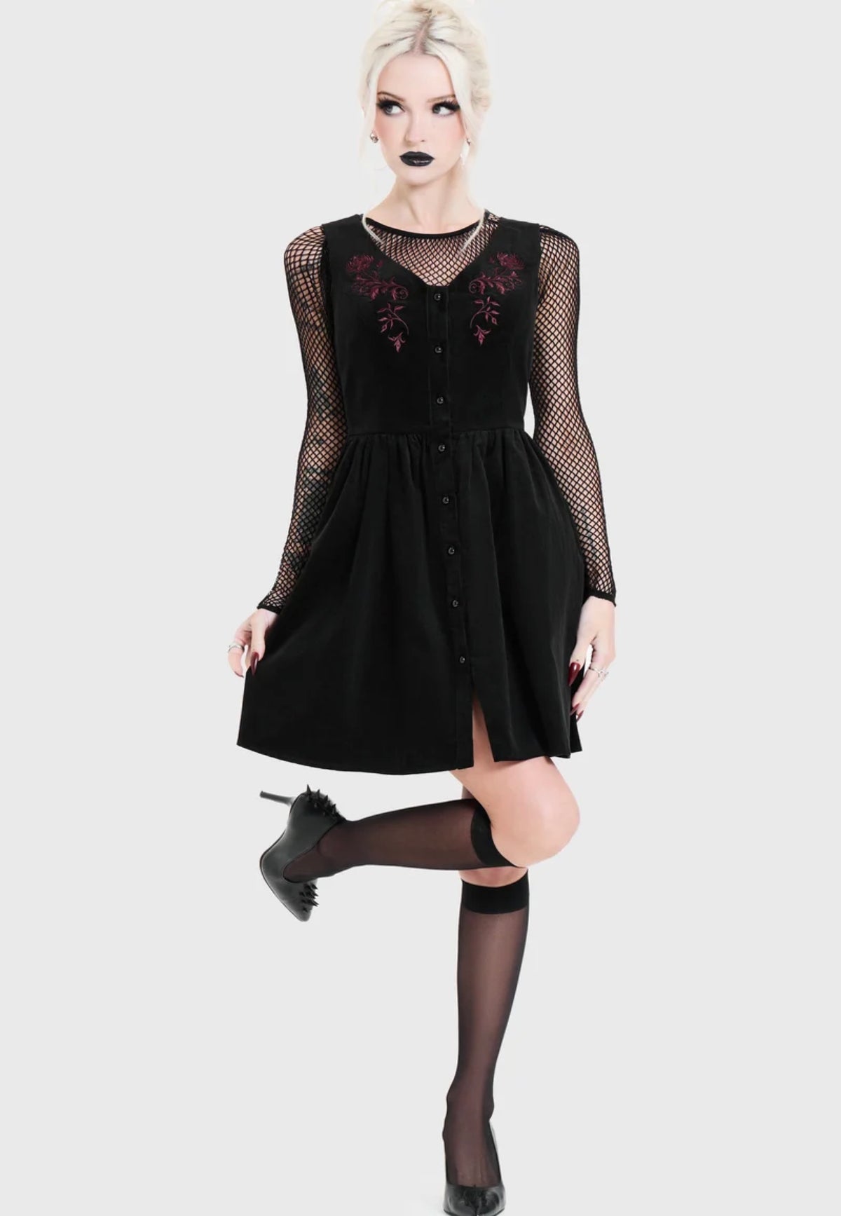 Killstar Avery's Reign Mini Black Vestido