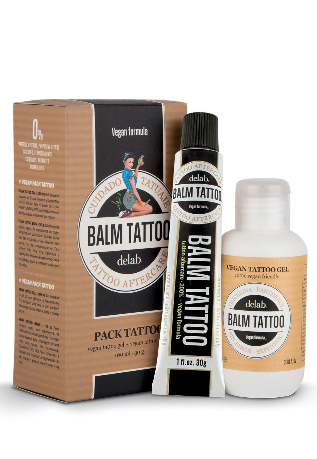Balm Tattoo - Vegan Pack - Cream And Washing Gel