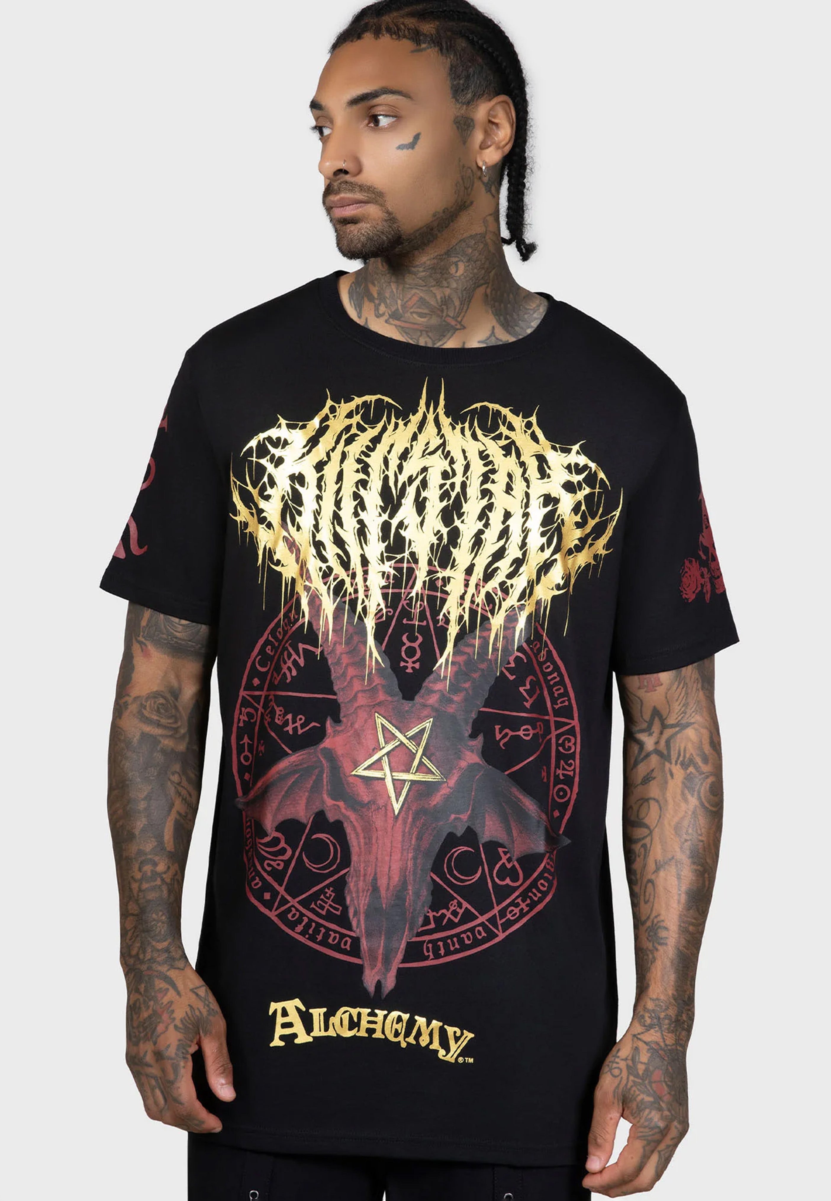 Killstar x Alchemy England - Baphomet Zisurrû Black - T-Shirt | Men-Image