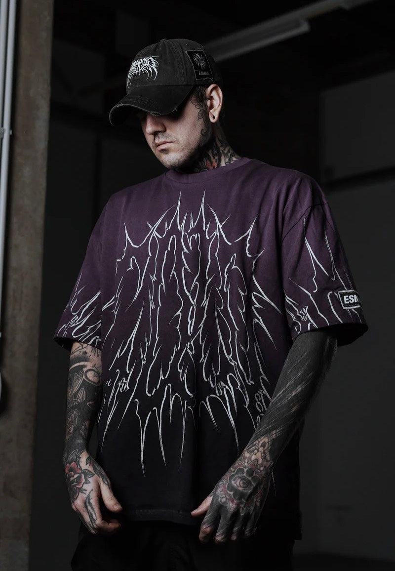 Stay Cold Apparel - Black Razor (Purple Bleached) - T-Shirt | Neutral-Image