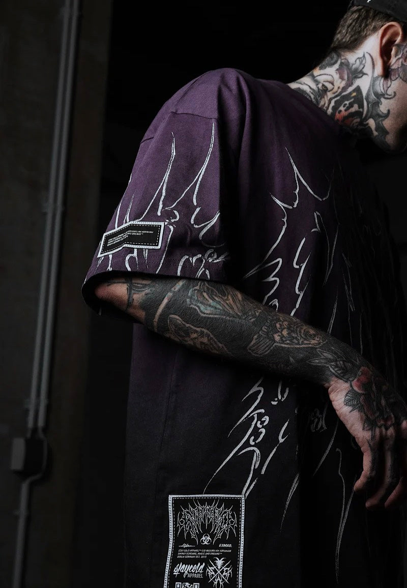 Stay Cold Apparel - Black Razor (Purple Bleached) - T-Shirt | Neutral-Image