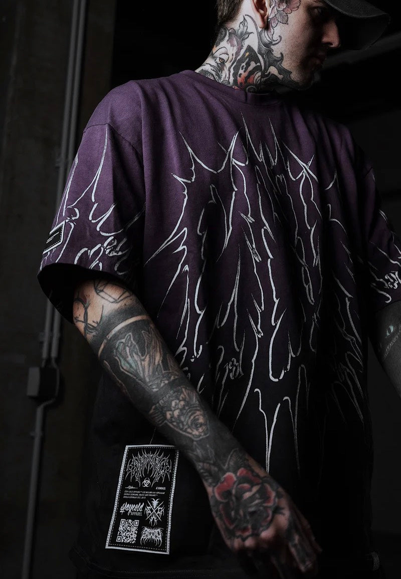 Stay Cold Apparel - Black Razor (Purple Bleached) - T-Shirt | Neutral-Image