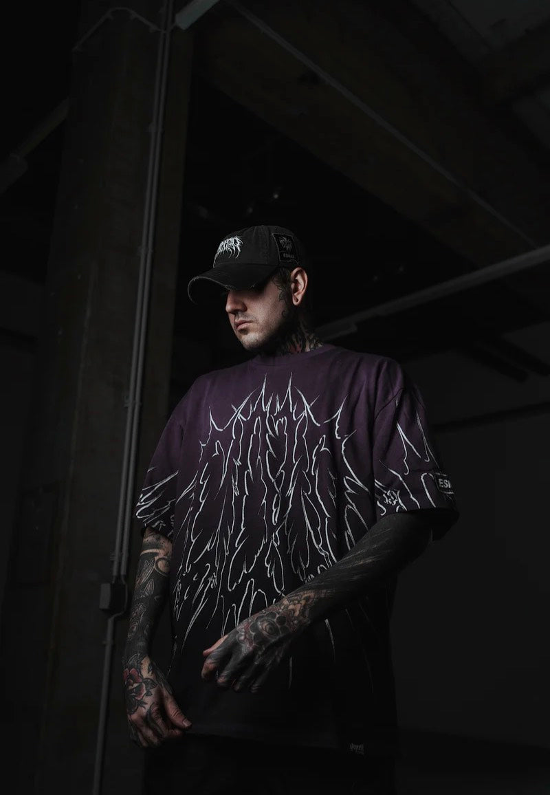 Stay Cold Apparel - Black Razor (Purple Bleached) - T-Shirt | Neutral-Image