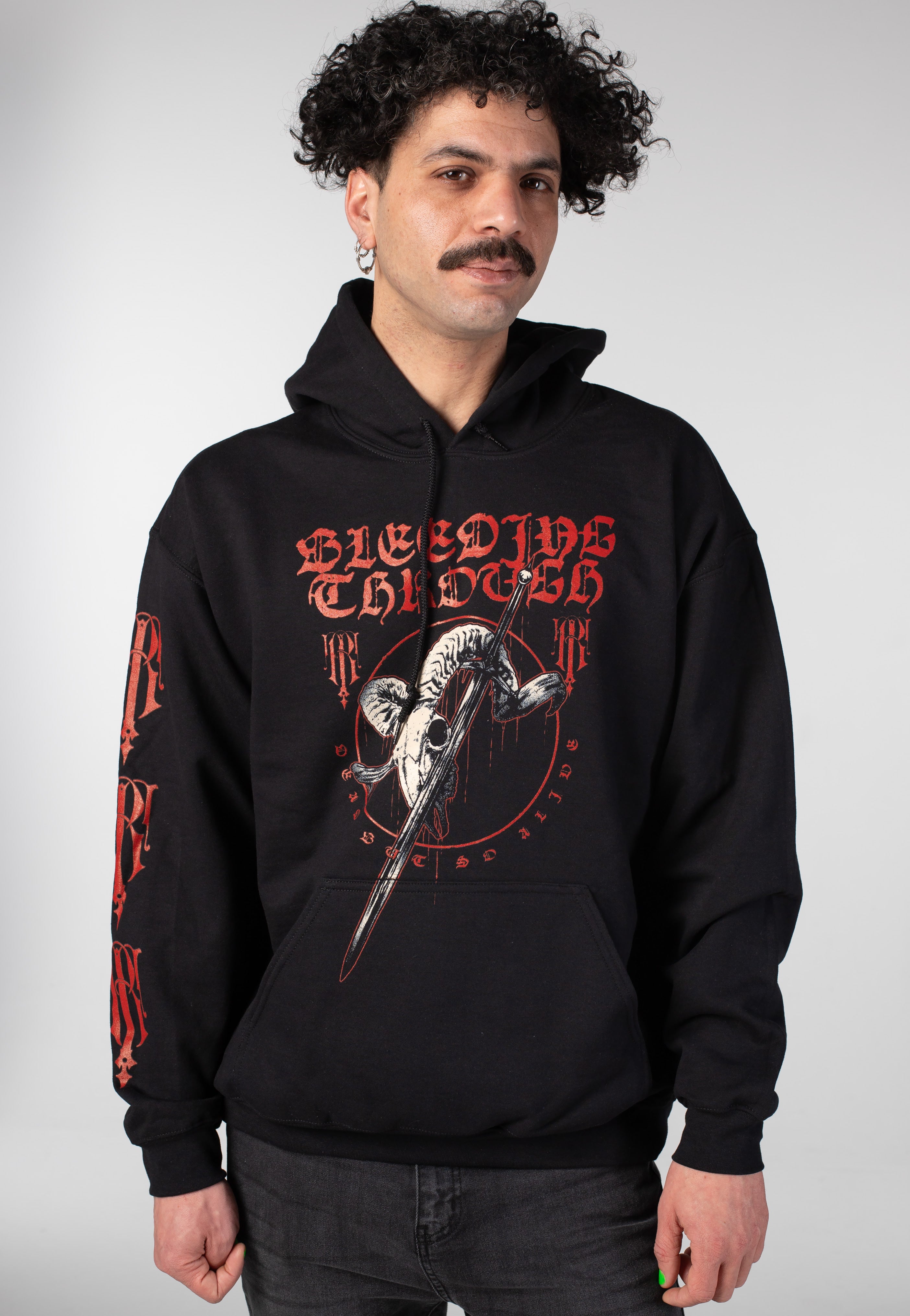 Bleeding Through - Ram Skull - Hoodie | Men-Image