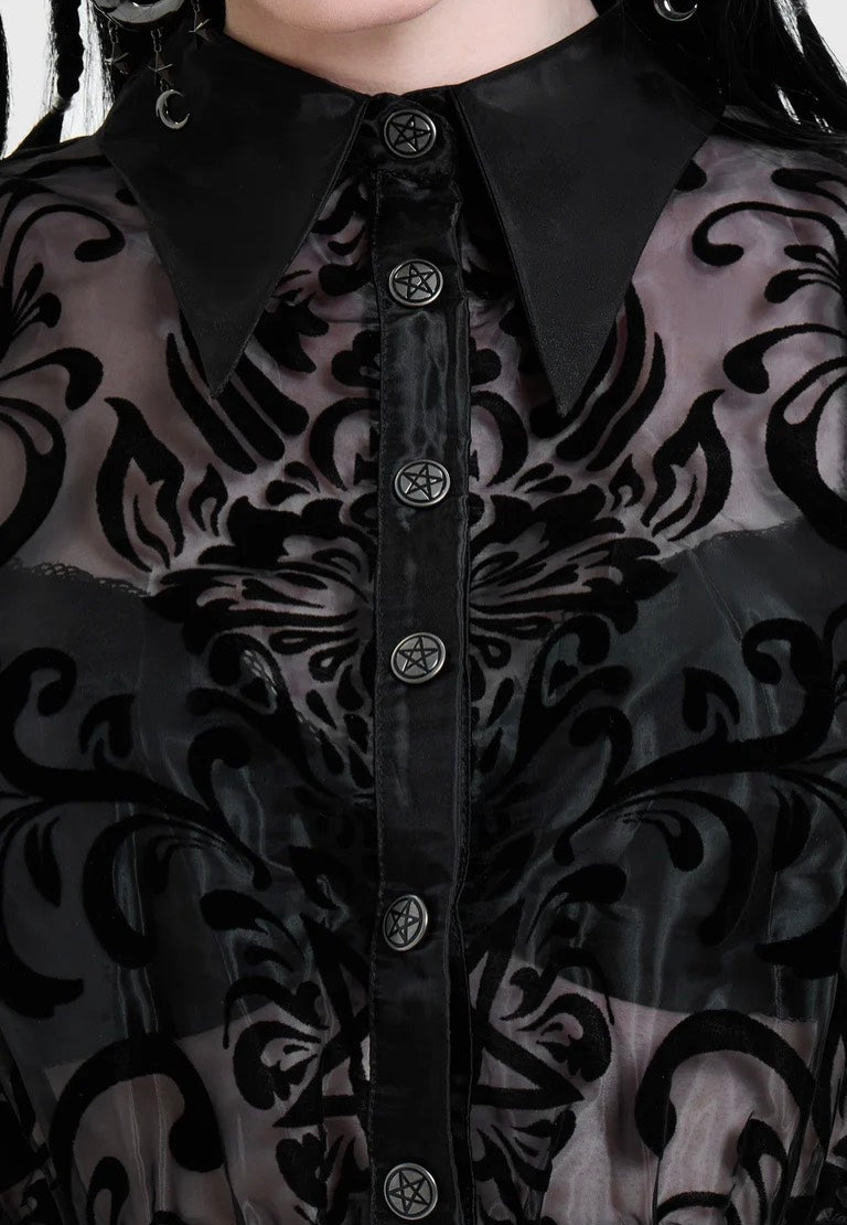 Killstar Bloodlust Organza Mini Black Vestido