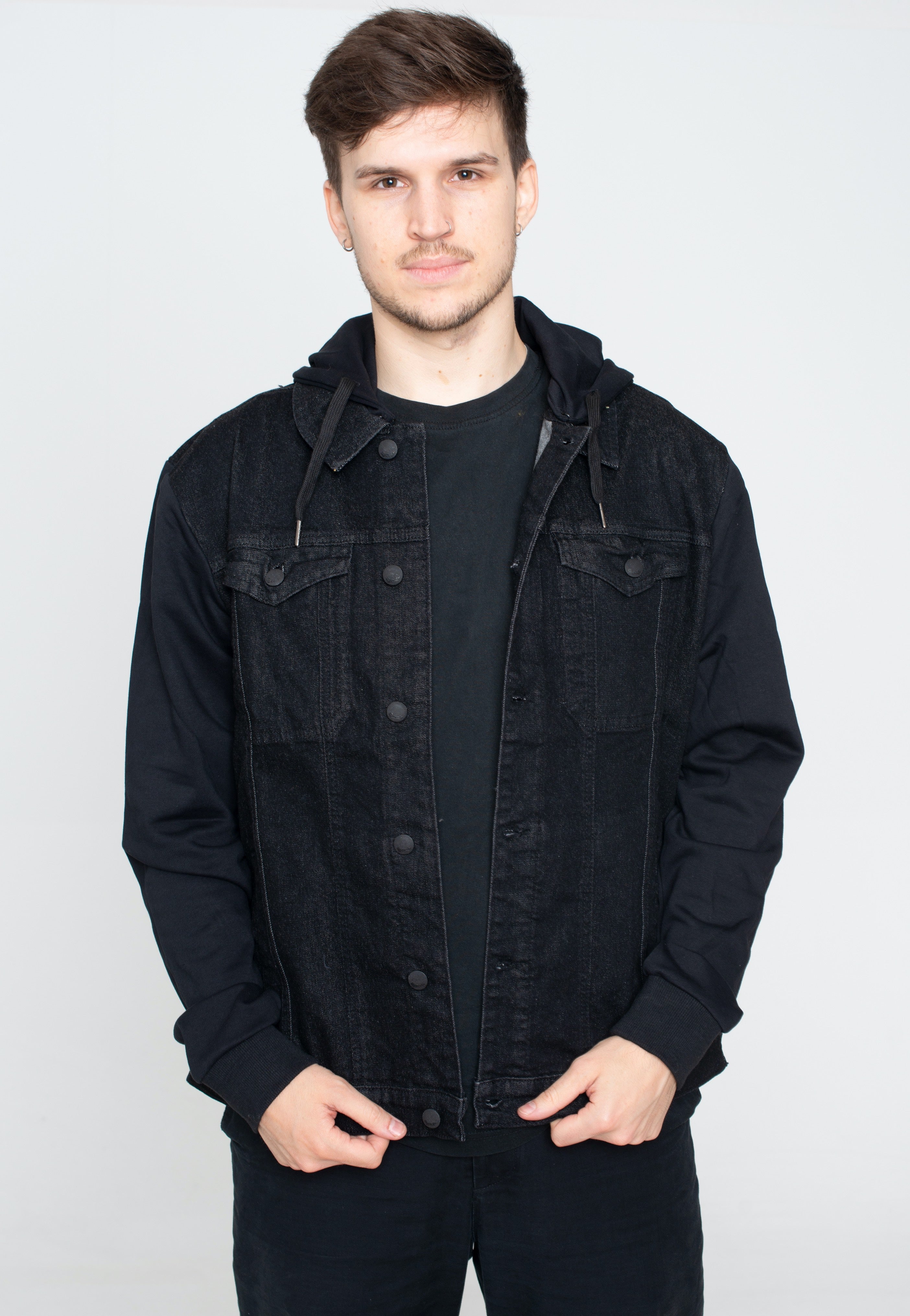 Sweat denim jacket top