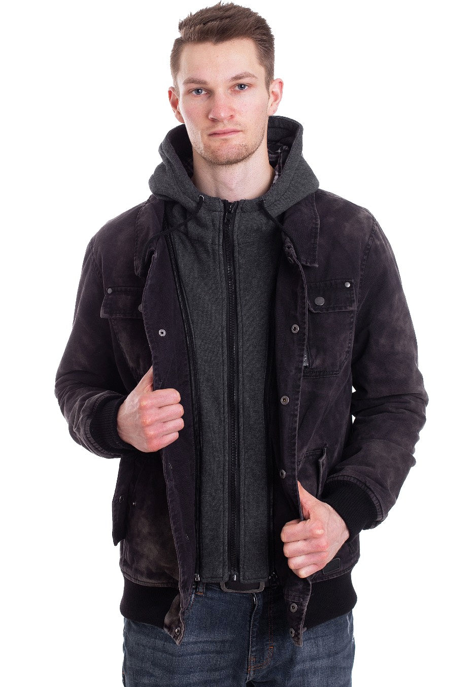 Brandit - Dayton Black Washed - Jacket | Men-Image