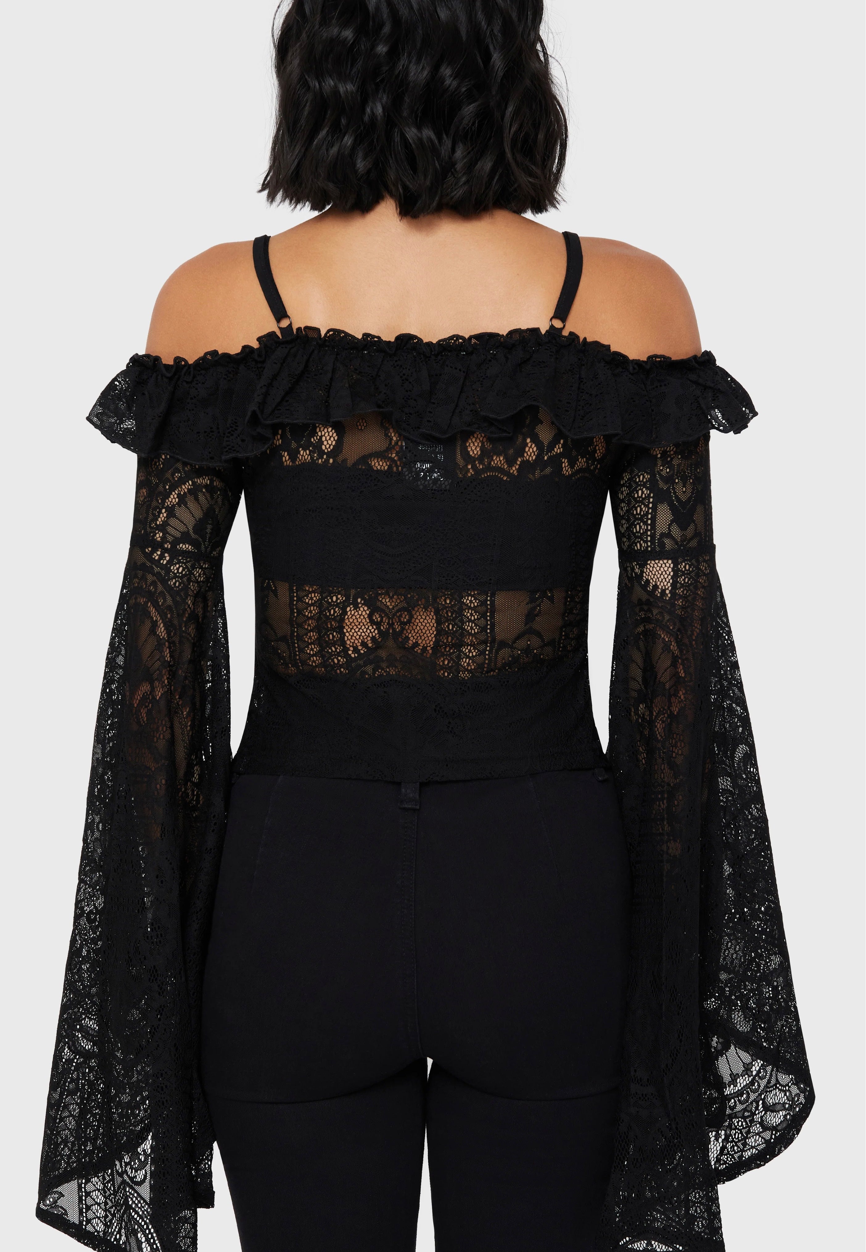 Killstar - Breathless Lace Black - Top | Women-Image