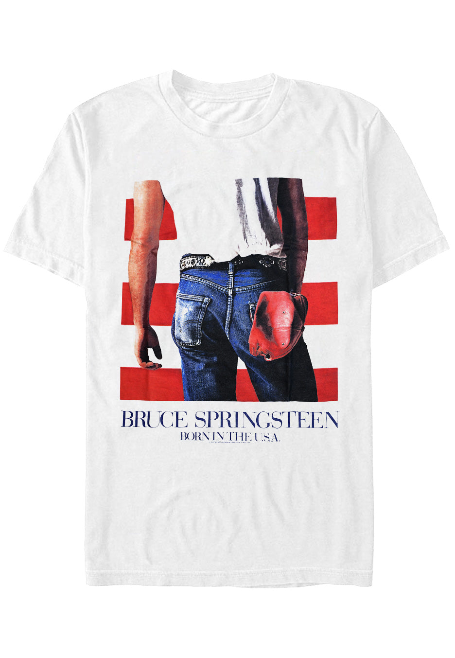 ブルース・スプリングスティーン Born in the U.S.A Tシャツ Born In The USA White Tee - Bruce Springsteen