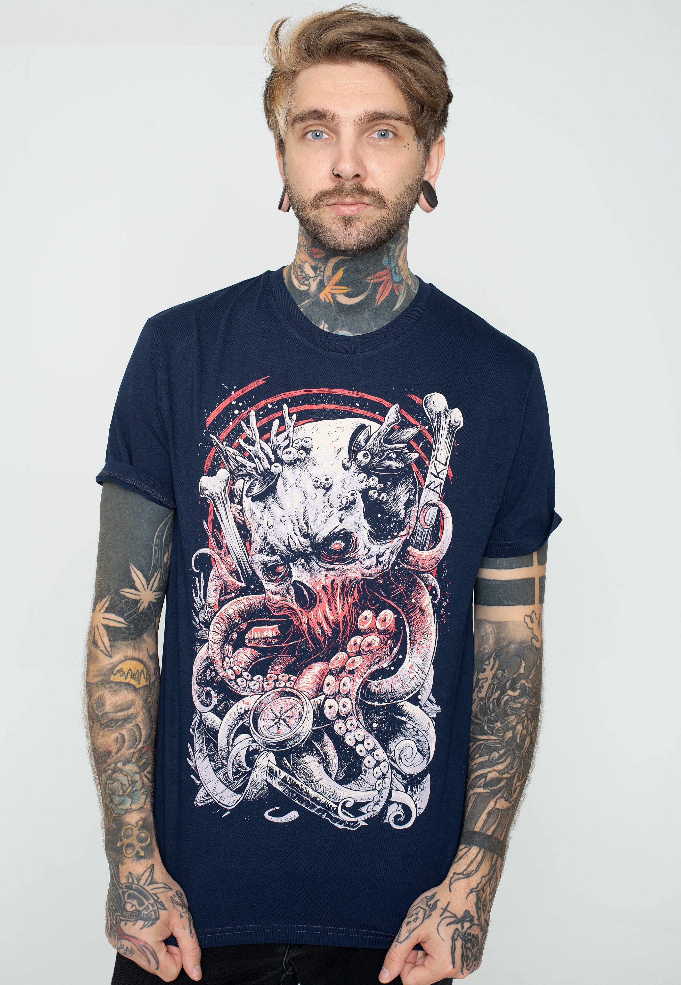 Brutal Knack - Octoskull Navy - T-Shirt | Men-Image