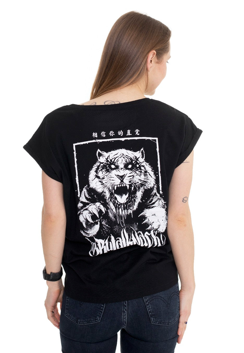 Brutal Knack - Tiger Extended Black - T-Shirt | Women-Image