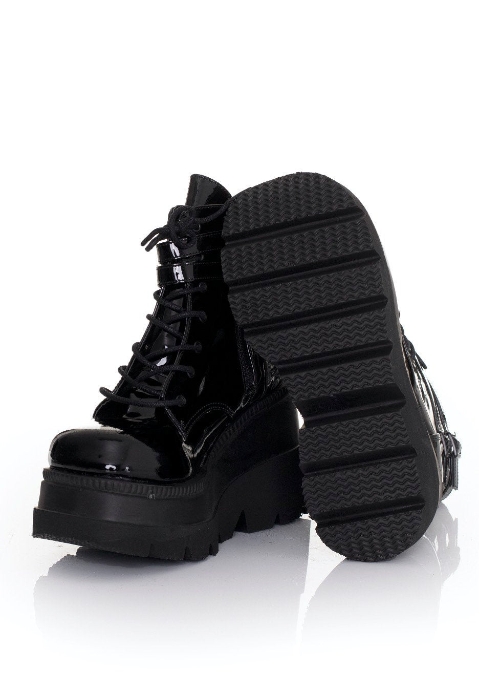 DemoniaCult - Shaker 52 Wedge Platform Black - Girl Shoes