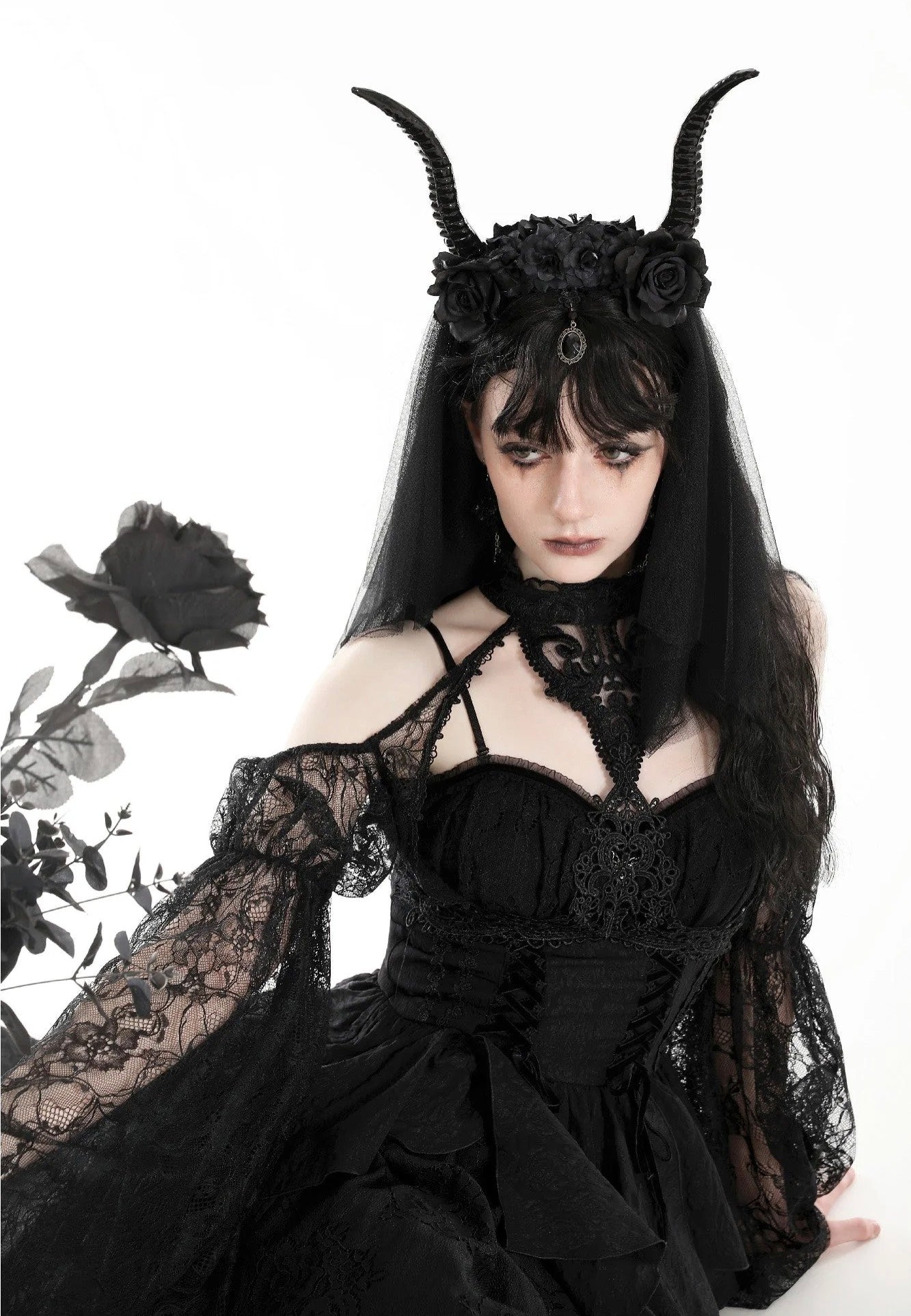 Dark In Love - Gothic Sexy Shoulder Bubbles Black - Top | Nuclear Blast Dark In Love - Gothic Sexy Shoulder Bubbles Black - Top | Nuclear Blast