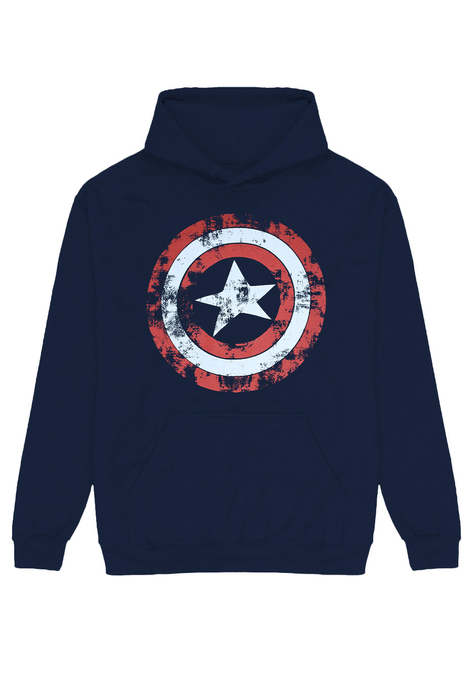 Captain America - Distressed Shield Blue - Hoodie | Neutral-Image