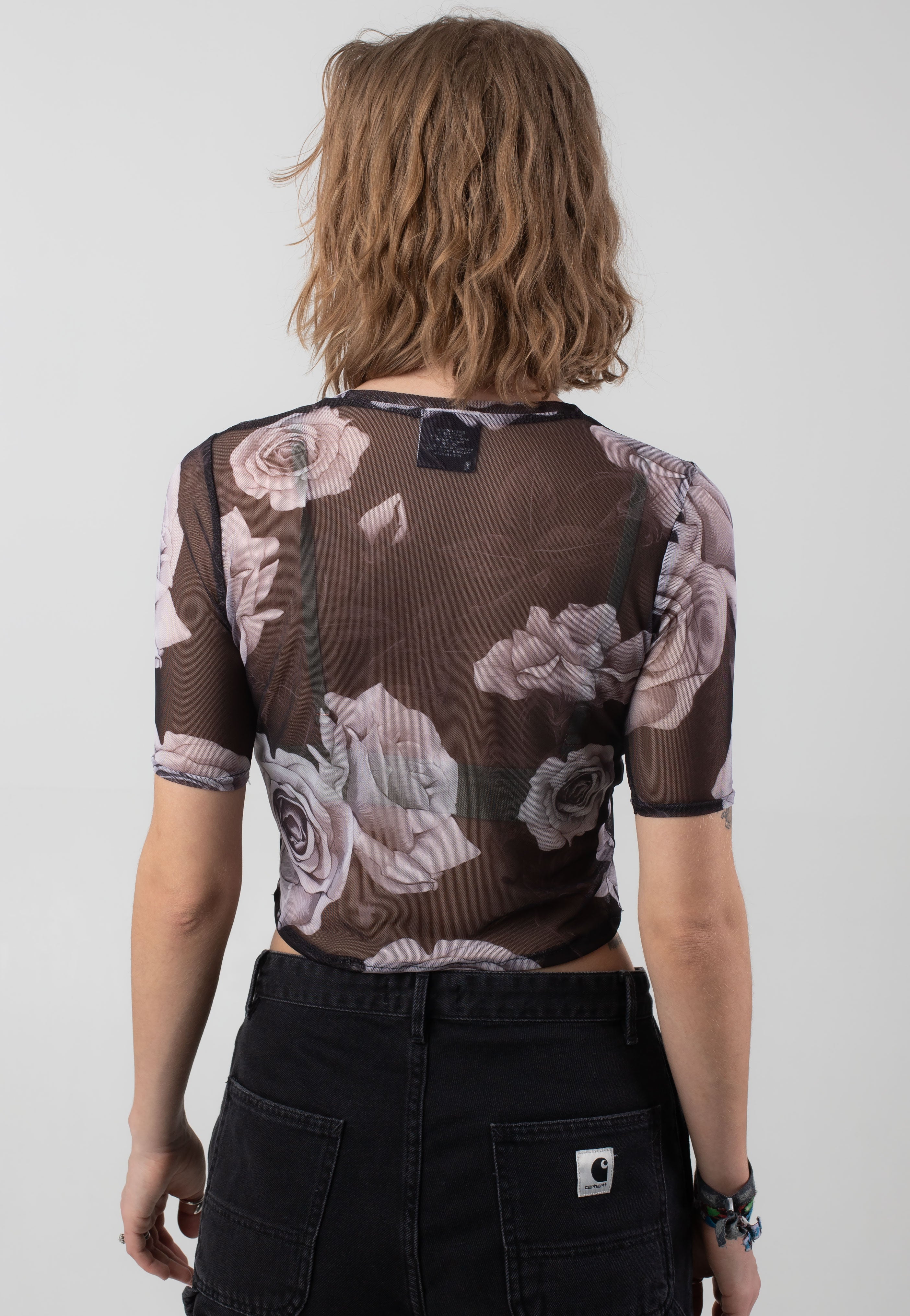 Ghost - Logo And Roses Mesh Cropped - Girly | Women-Image