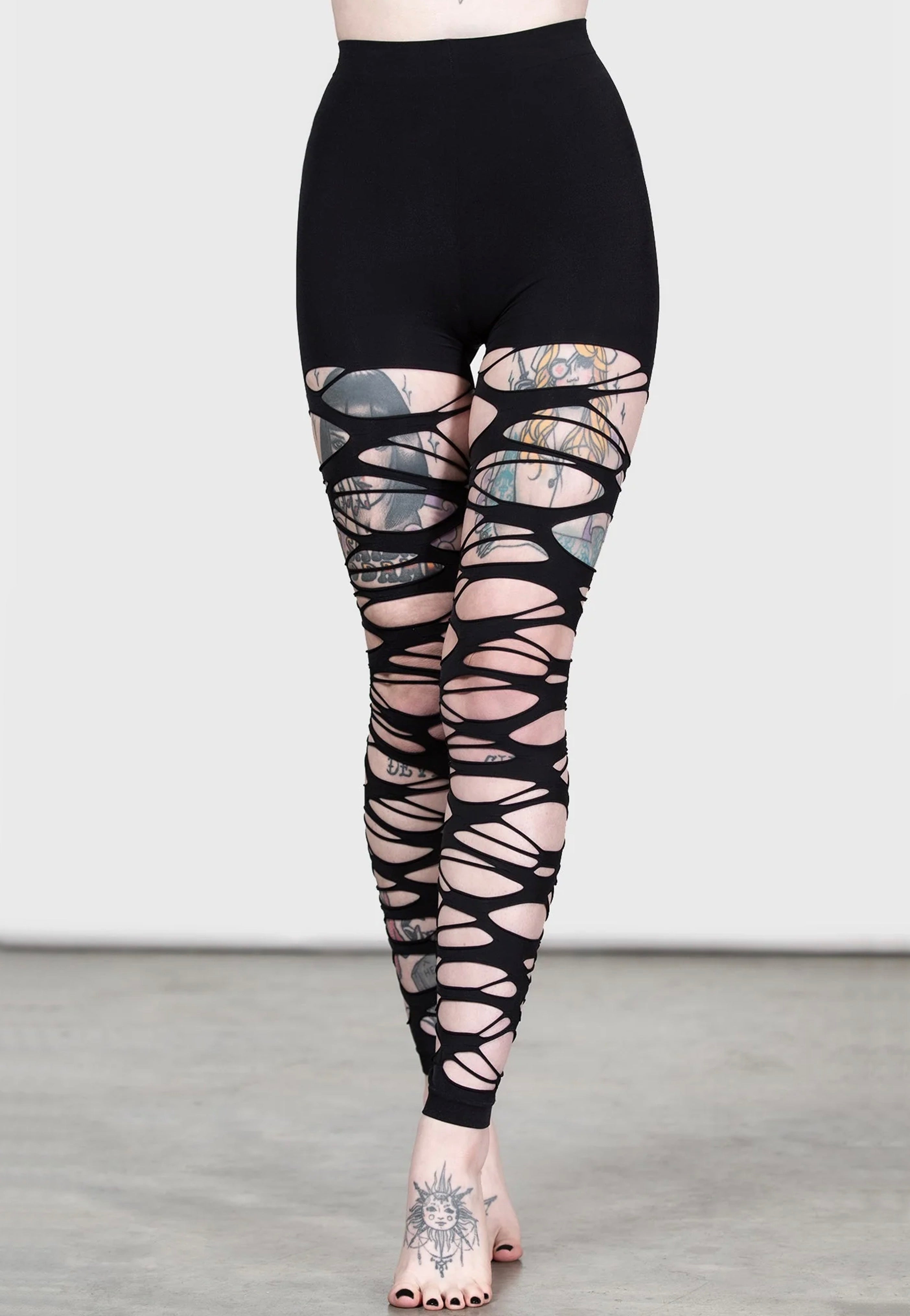 Killstar - Carved Up Slashed - Tights | Women-Image