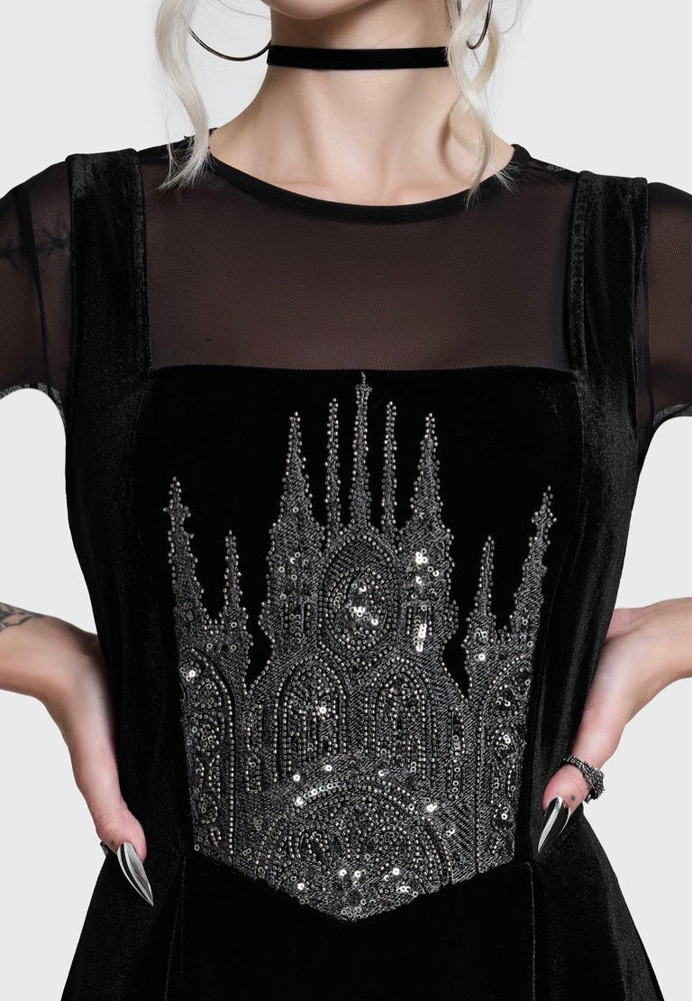 Killstar Cathedra Corset Mini Multi Vestido