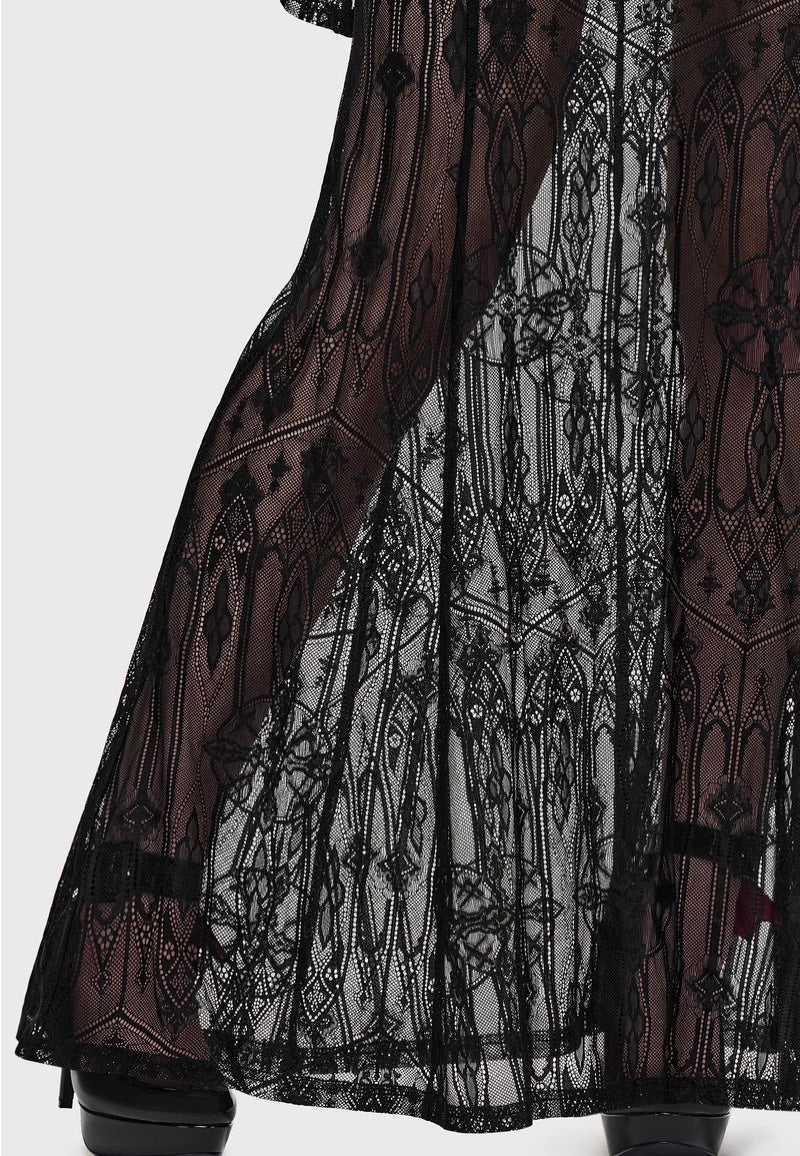 Killstar Cathedra Maxi Black Vestido
