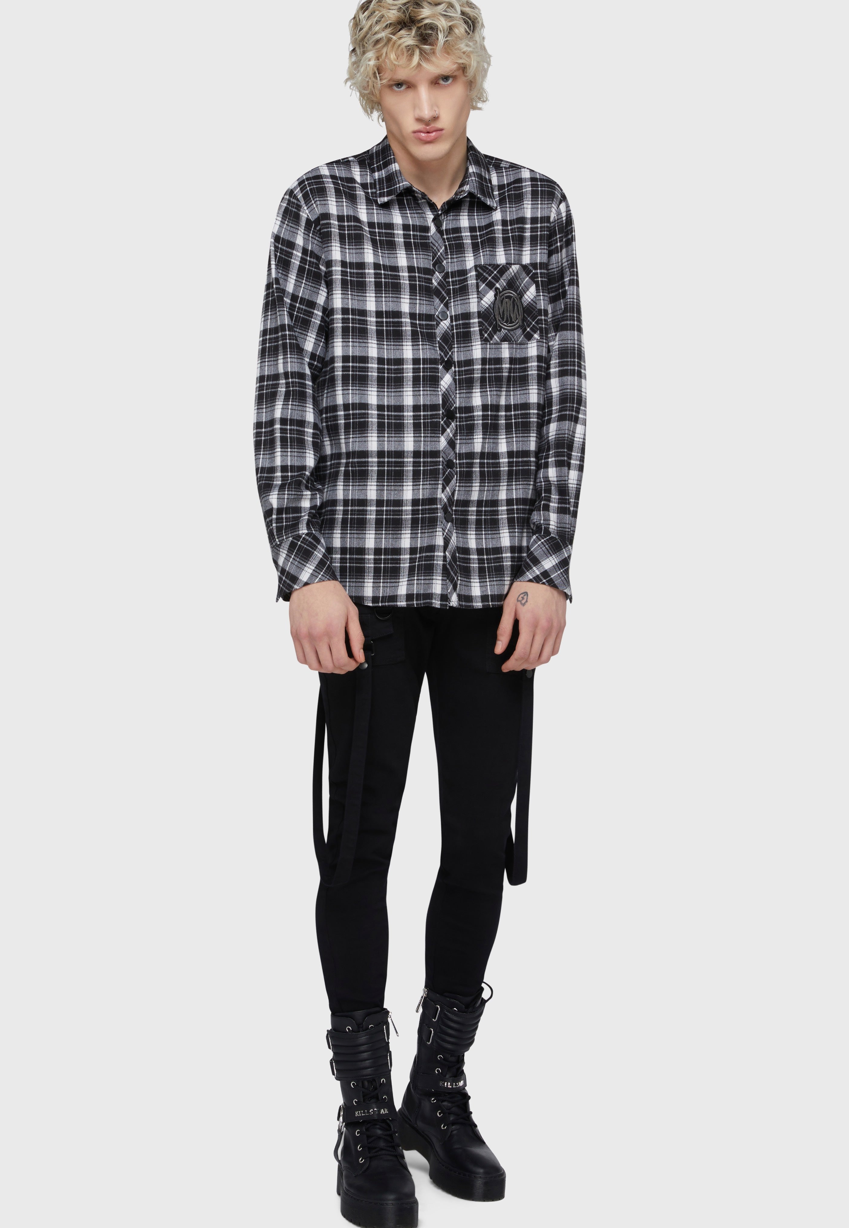 Killstar x Motionless In White - Cause Of Death Grey - Shirt | Men-Image