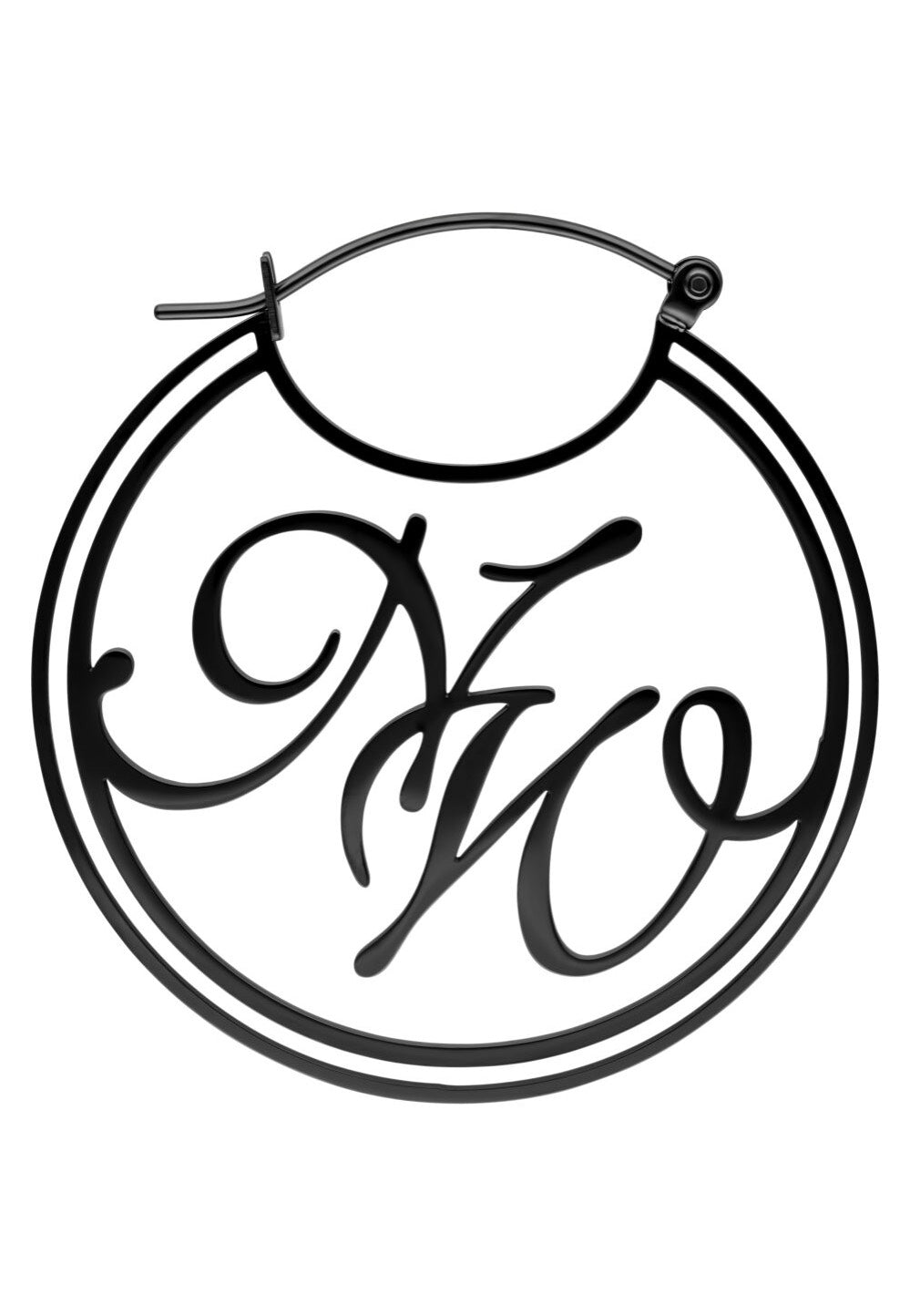 Wildcat x Nightwish - Big Black Logo Hoops - Earrings | Neutral-Image