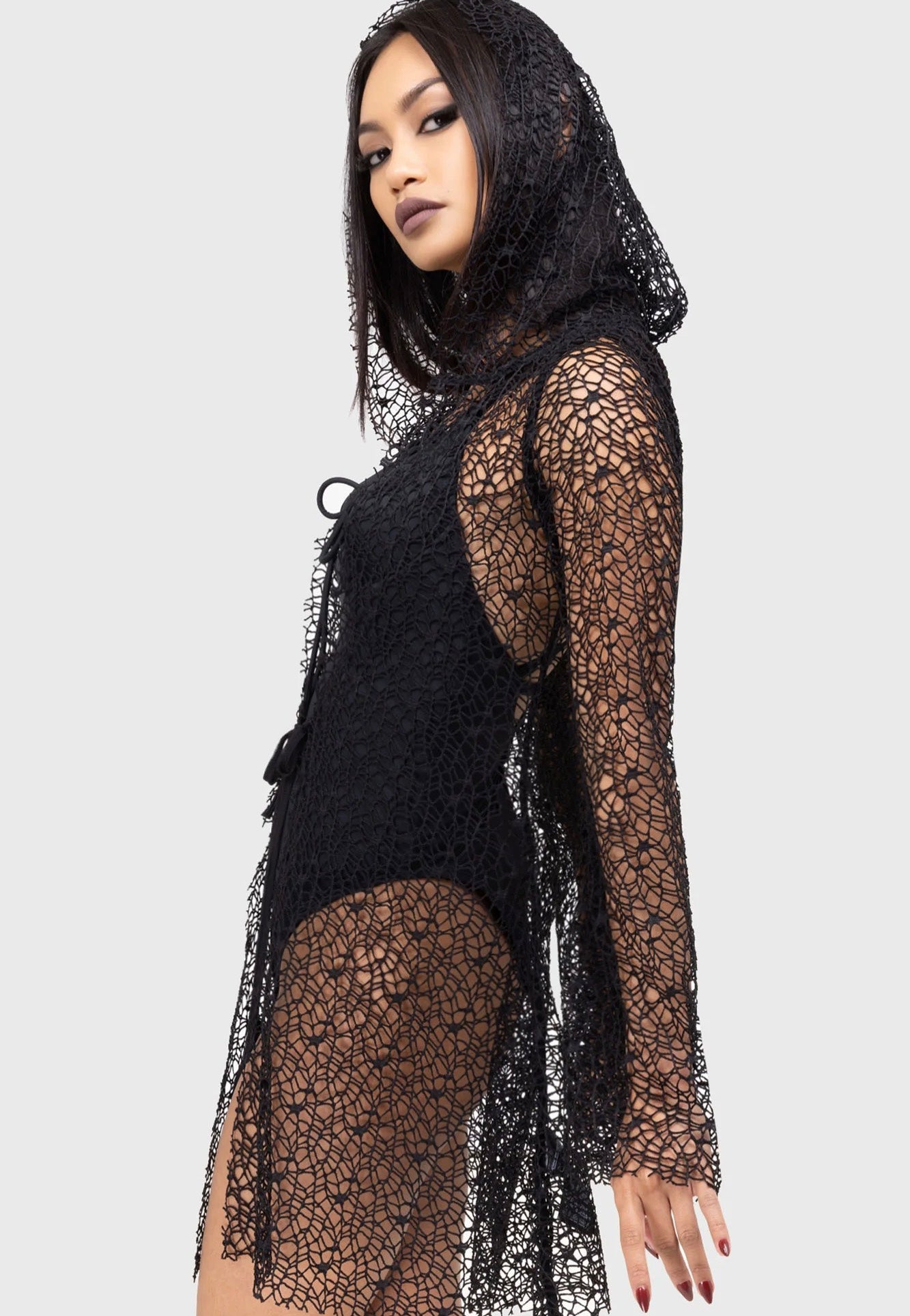 Killstar - Cobweb Cove Black - Cloak | Women-Image