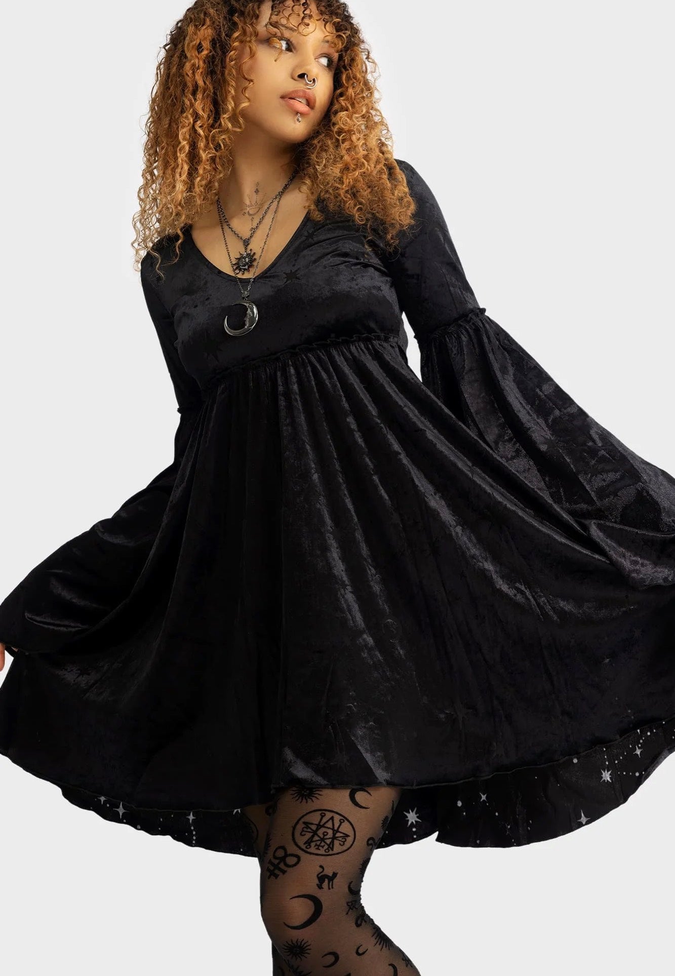 Killstar - Coma Star Mini Black - Dress | Women-Image