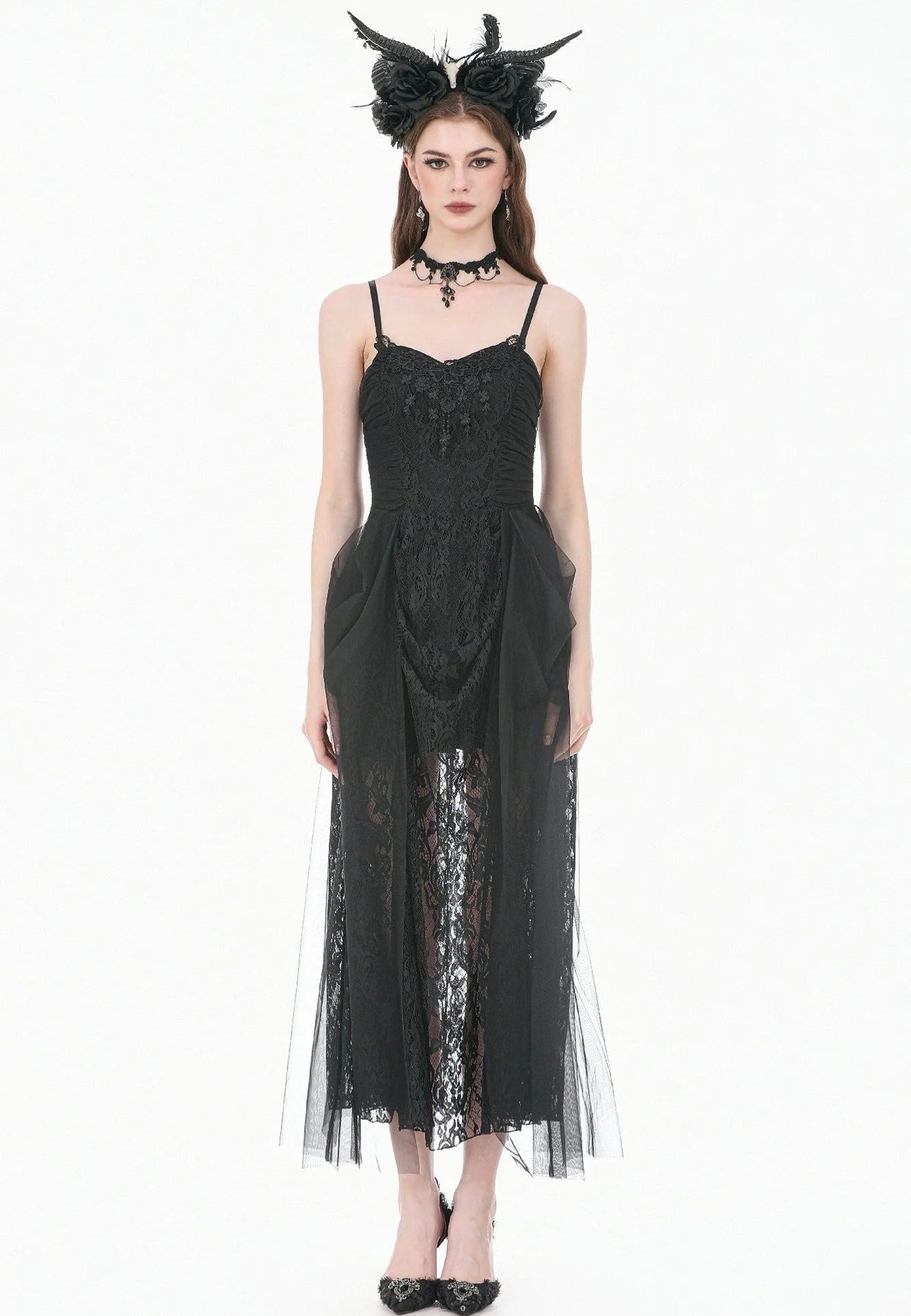 Dark In Love Dark Rite Gothic Lace Long Vestido