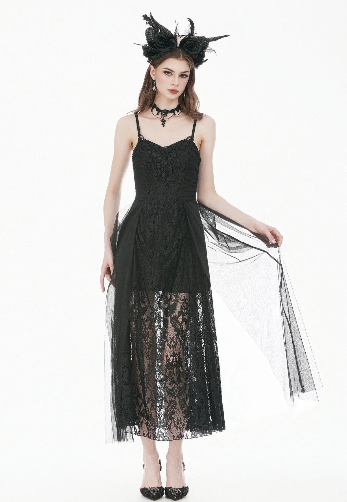 Dark In Love Dark Rite Gothic Lace Long Vestido