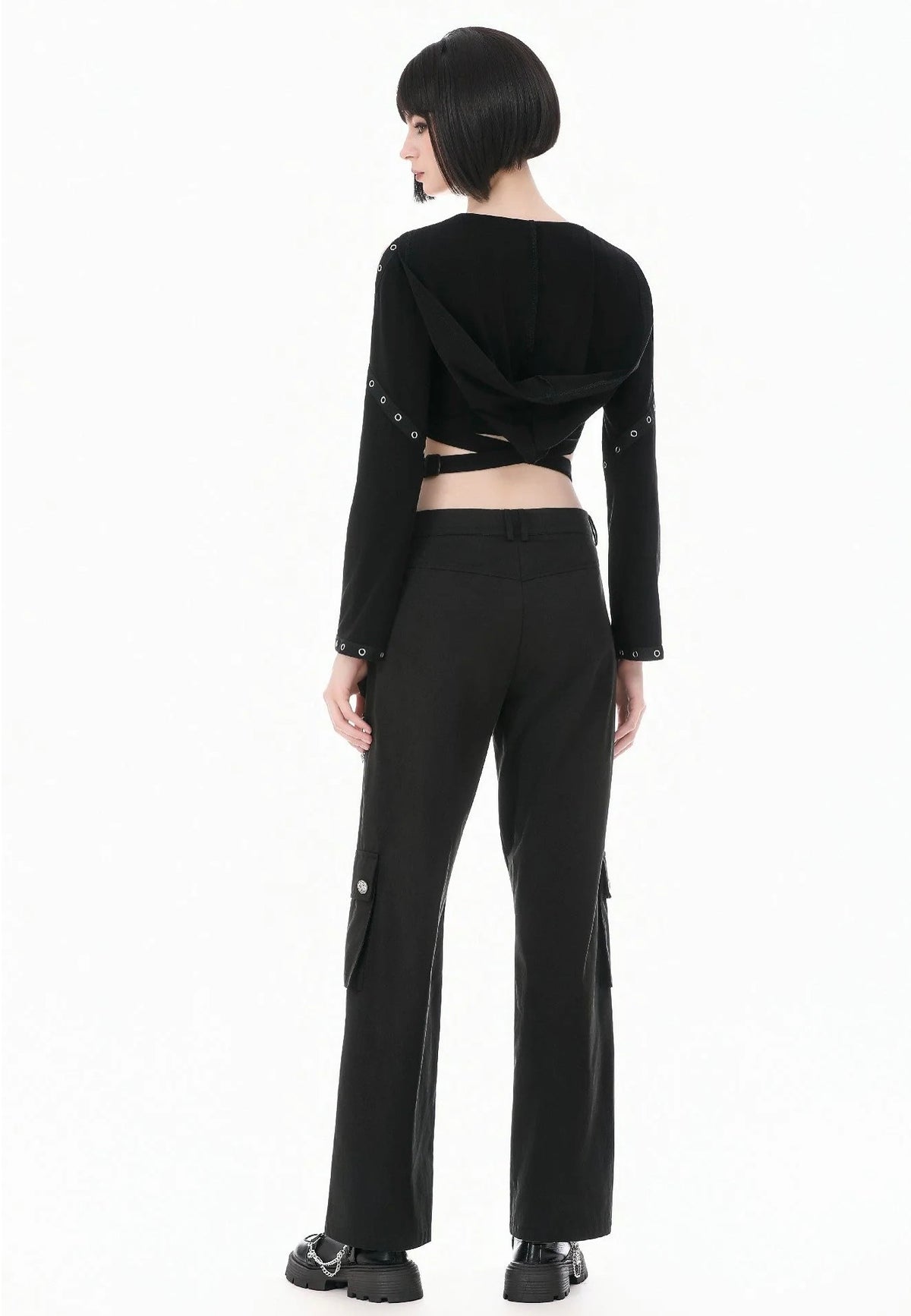 Dark In Love Urban Mobility Dark Techwear Multi Pocket Cross Zip Pantalones