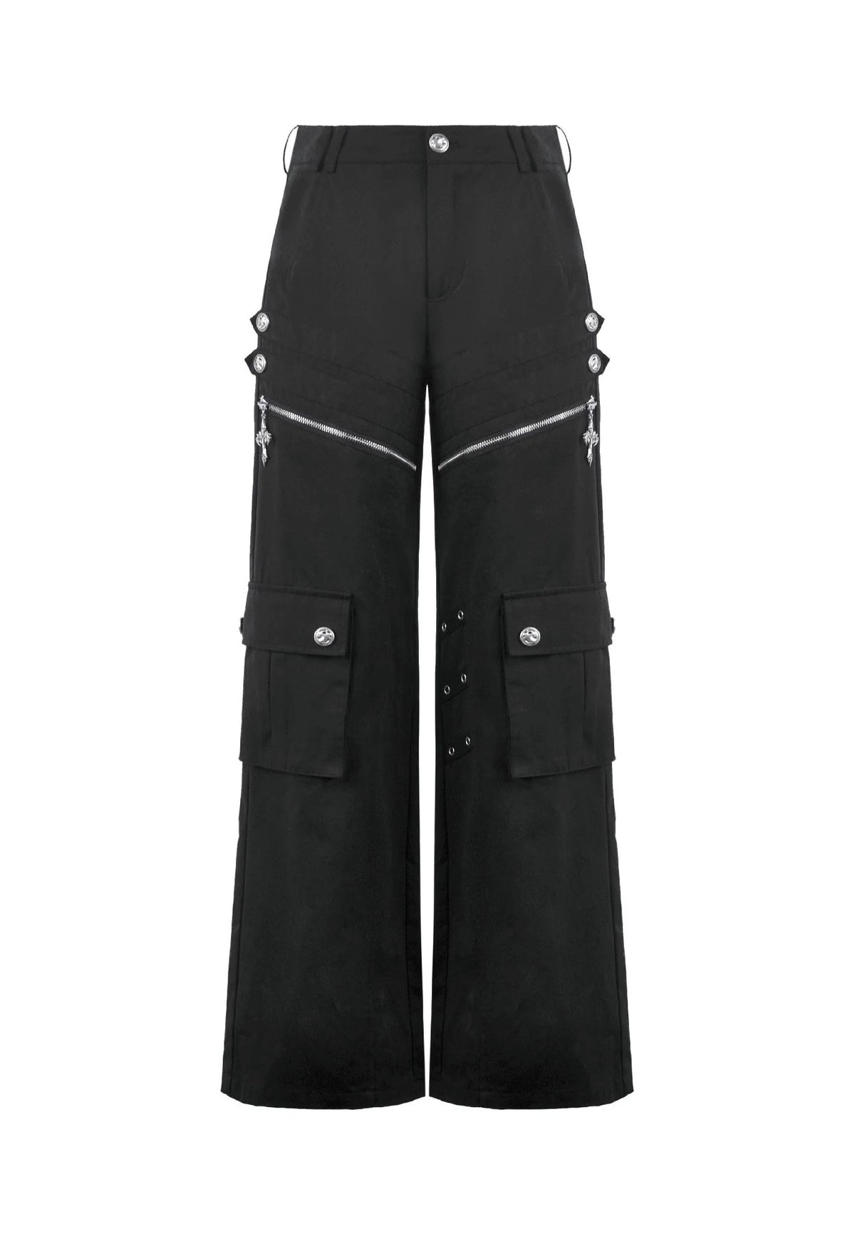 Dark In Love Urban Mobility Dark Techwear Multi Pocket Cross Zip Pantalones