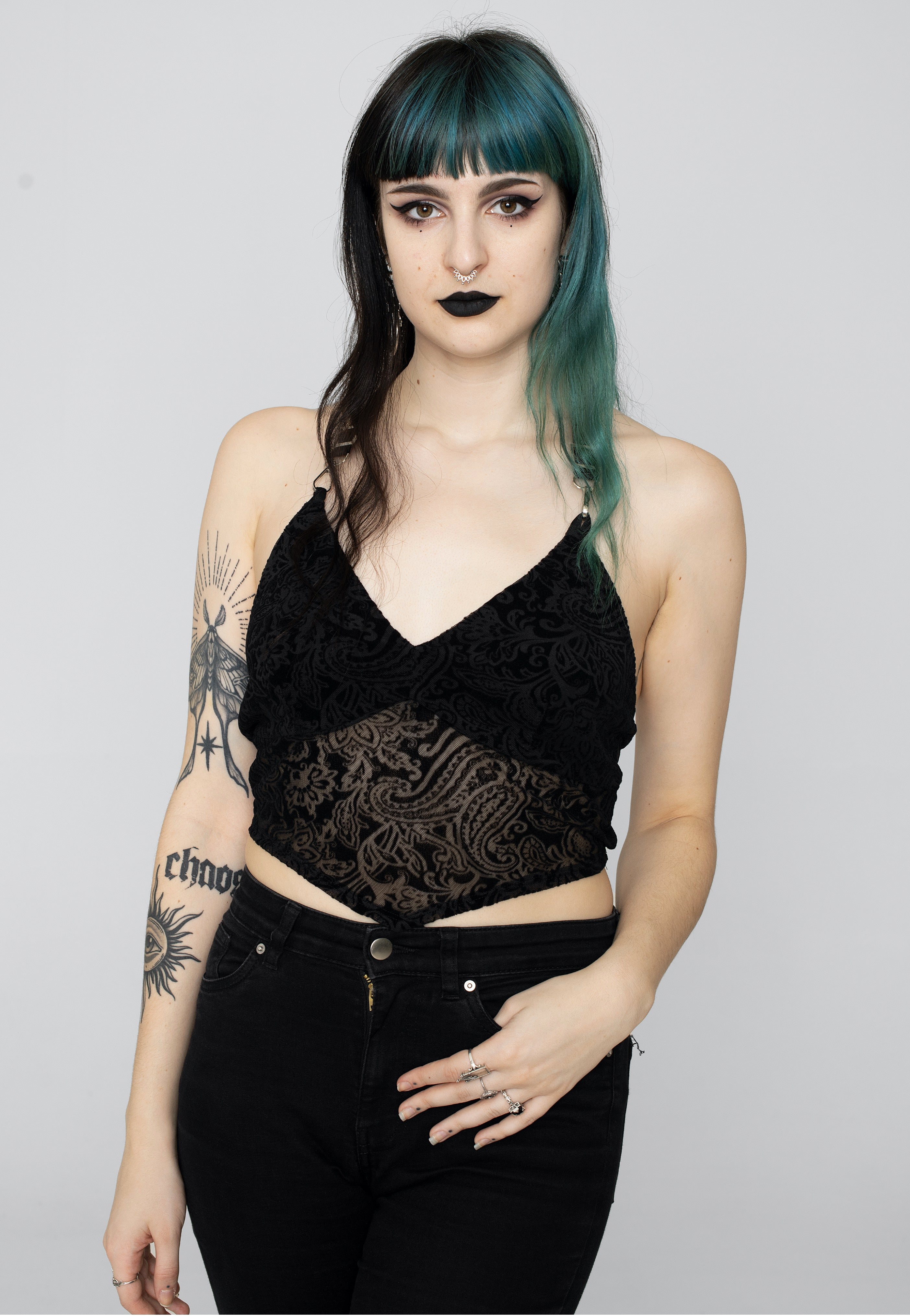 Dark Moon - Courtney Burnout Velvet - Top | Women-Image