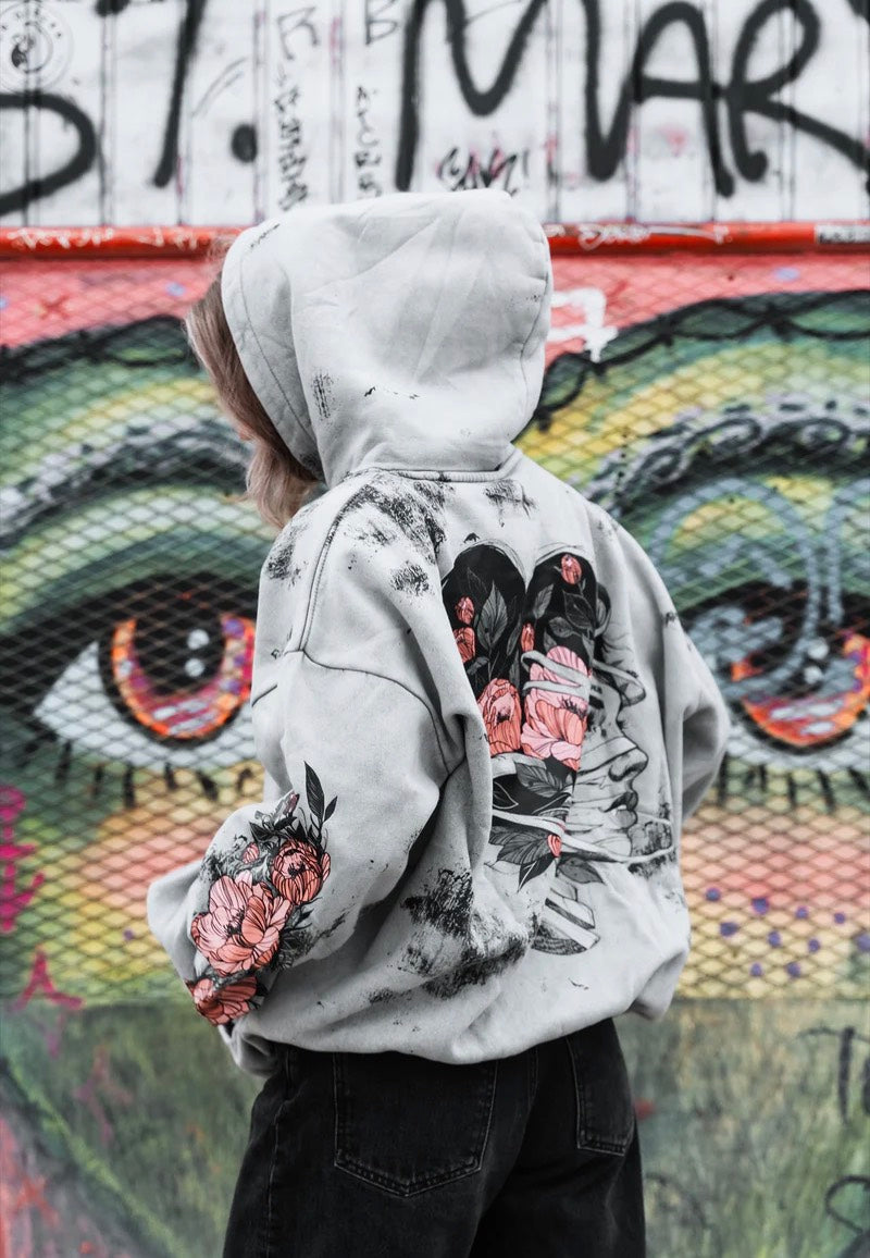 Stay Cold Apparel - Dead Bloom Acid Oversized - Hoodie | Neutral-Image