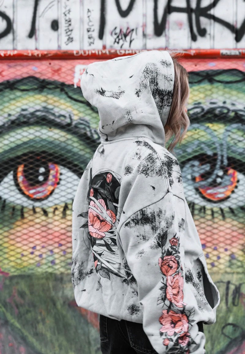 Stay Cold Apparel - Dead Bloom Acid Oversized - Hoodie | Neutral-Image