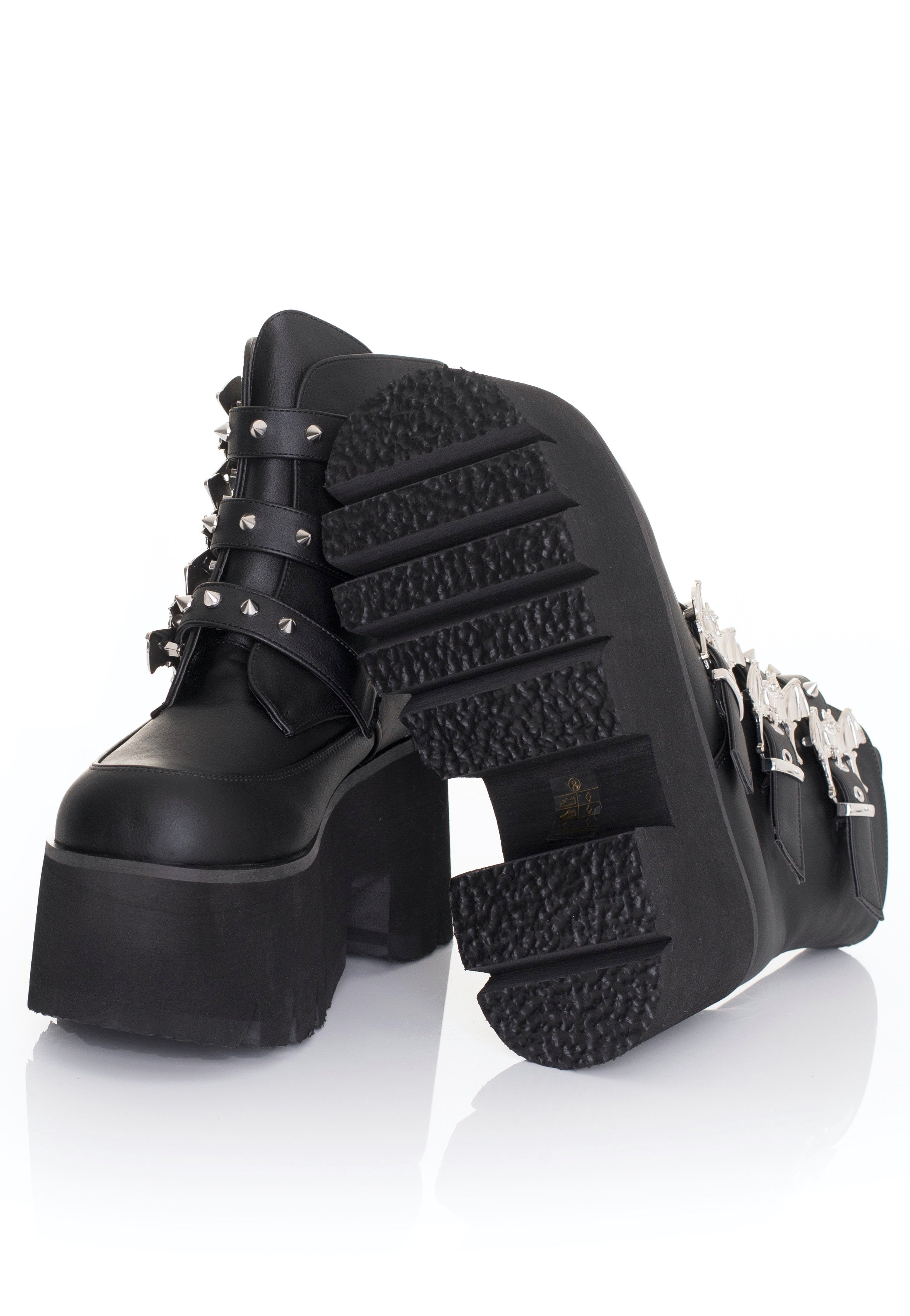 DemoniaCult - Ashes 55 Black Vegan Leather - Girl Shoes | Women-Image